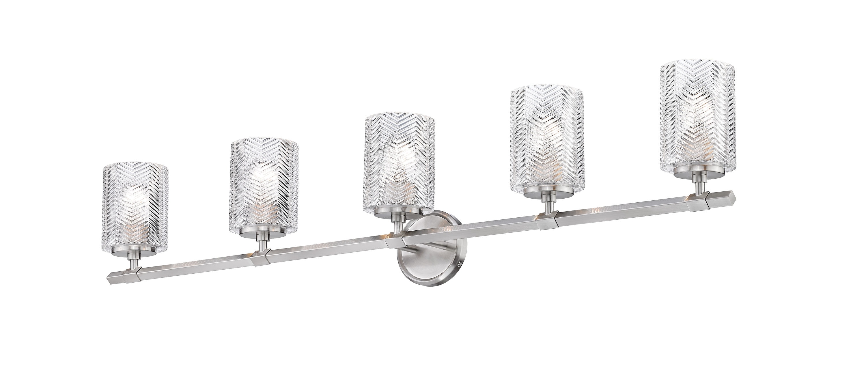 Z-Lite 1934-5V-BN Dover Street 42-in 5-Light Brushed Nickel Transitional Vanity Light