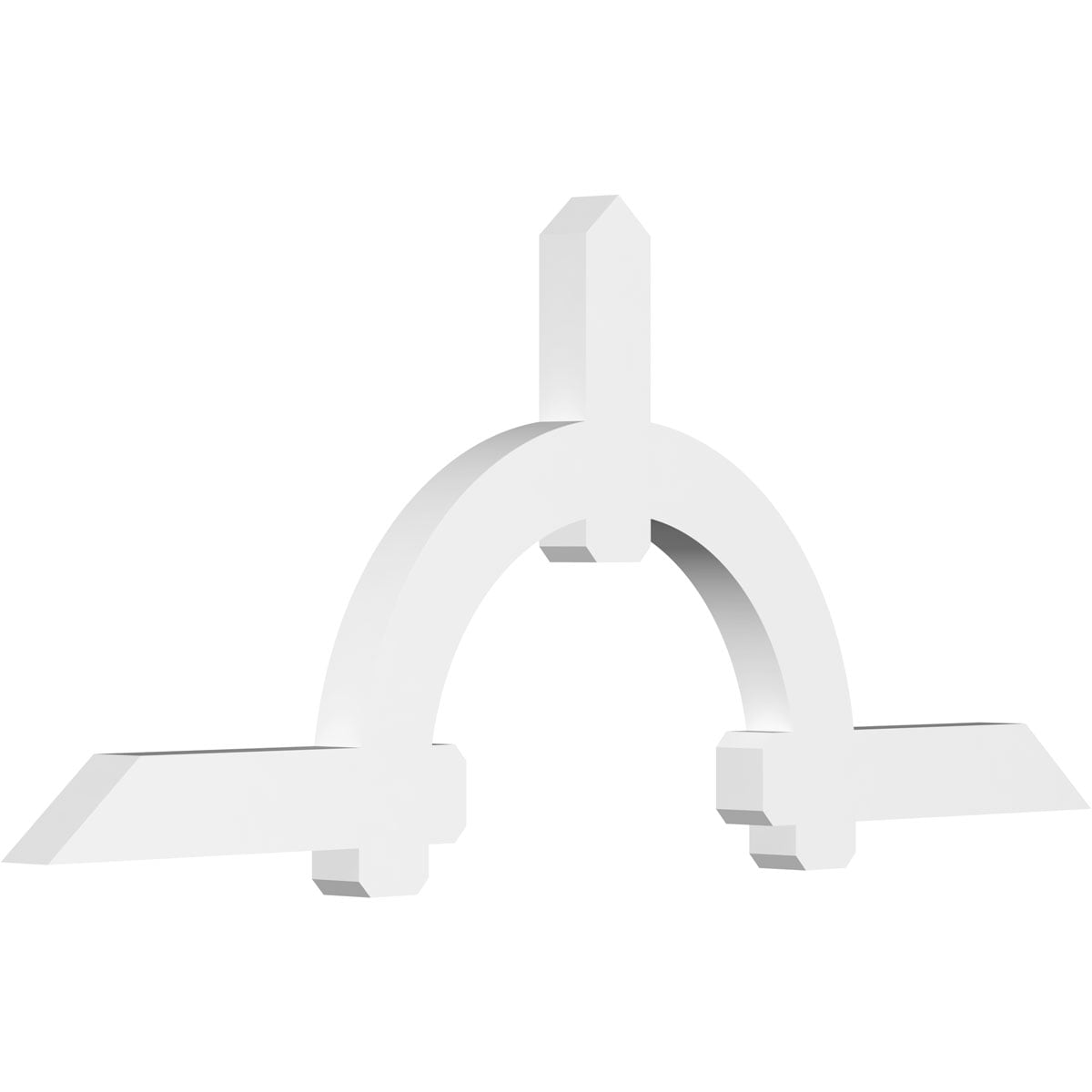 Ekena Millwork GBP096X40X0406ERI00 Ericson White PVC Gable bracket