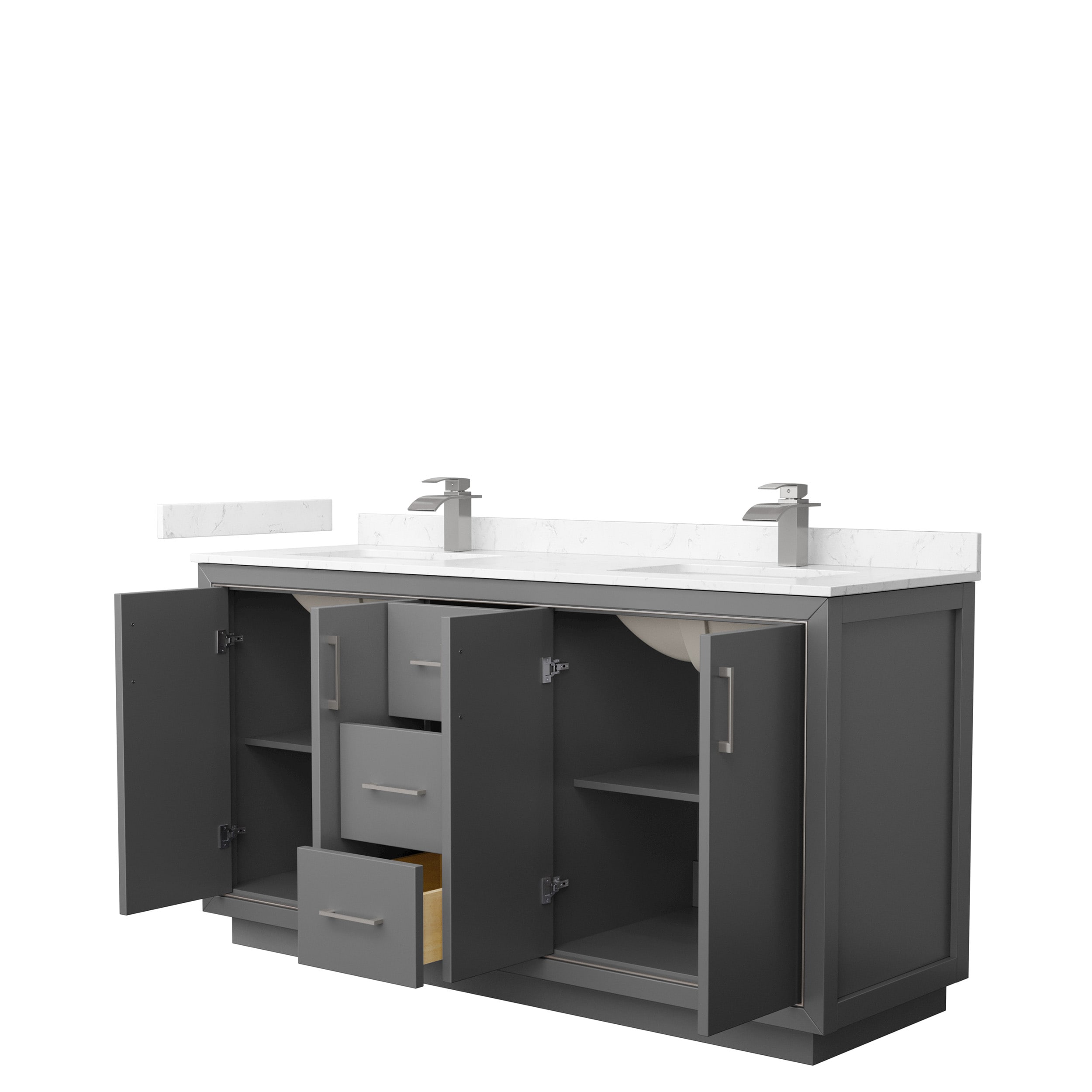 Wyndham Collection WCF111166DKGC2UNSMXX Bath-Vanity-Combo - View #2