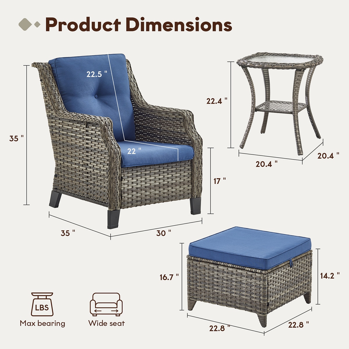 Rilyson FSCGY1140026-1 Patio-Conversation-Sets - View #10
