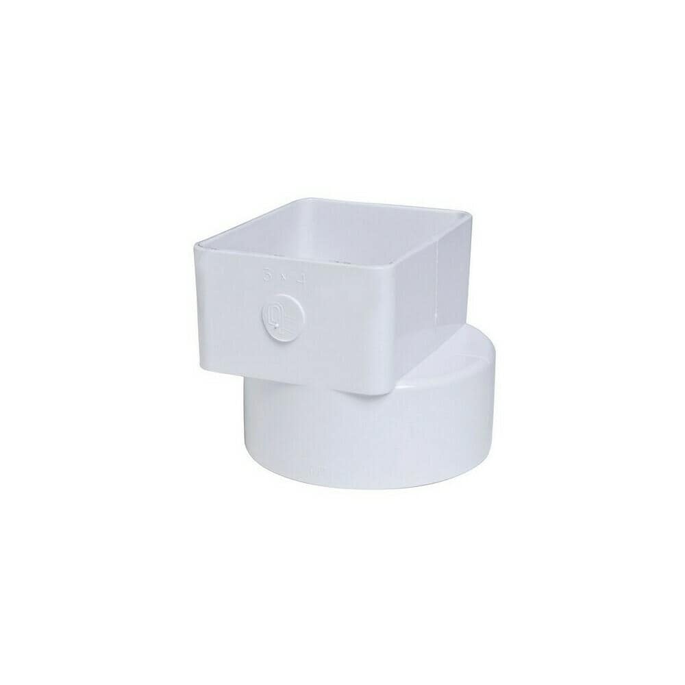 VORTEX ZX9ACHR1553 P1926 3 x 4 x 4 in. Flush Downspout Adapter