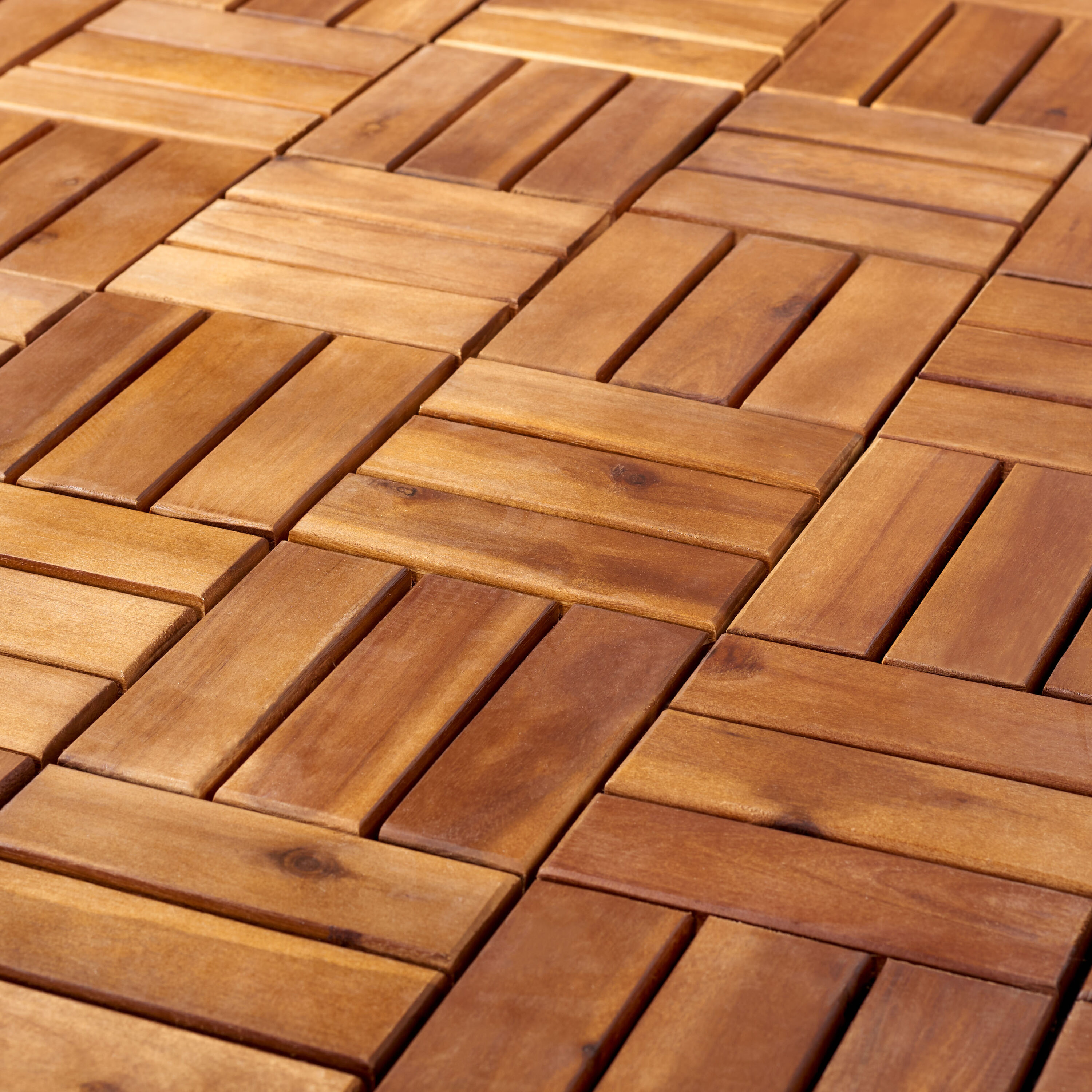 Safavieh Hanoi 12 Slat Wooden Floor Tile 10 Per Box/Natural in the Tile ...