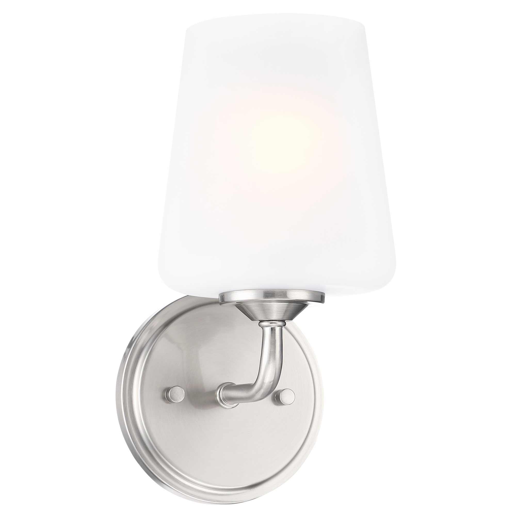 Design House 589283 Stasia 5.4-in W 1 -Light Satin Nickel Mid-century Wall Sconce