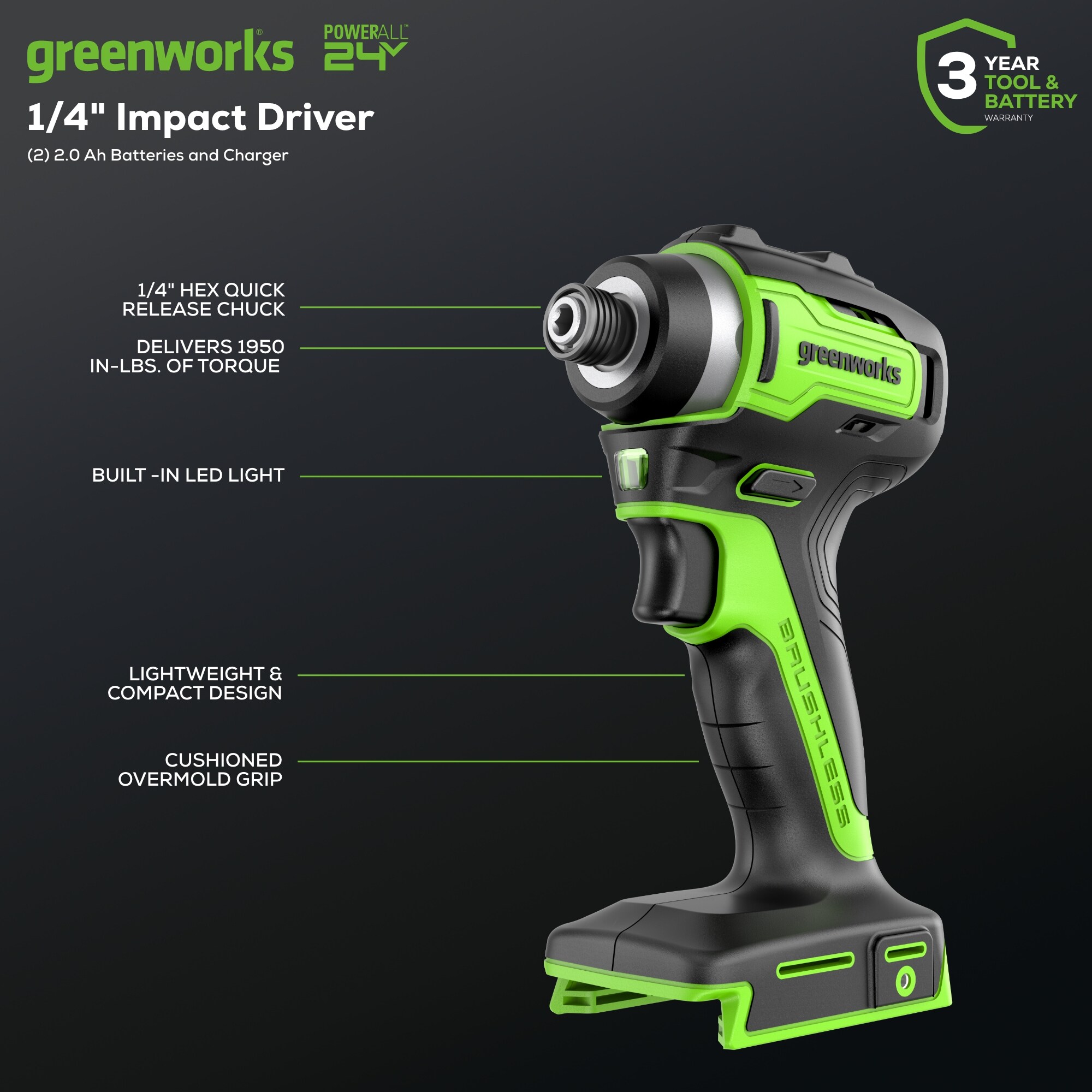 Greenworks 3805502 Cordless-Impact-Drivers - View #3
