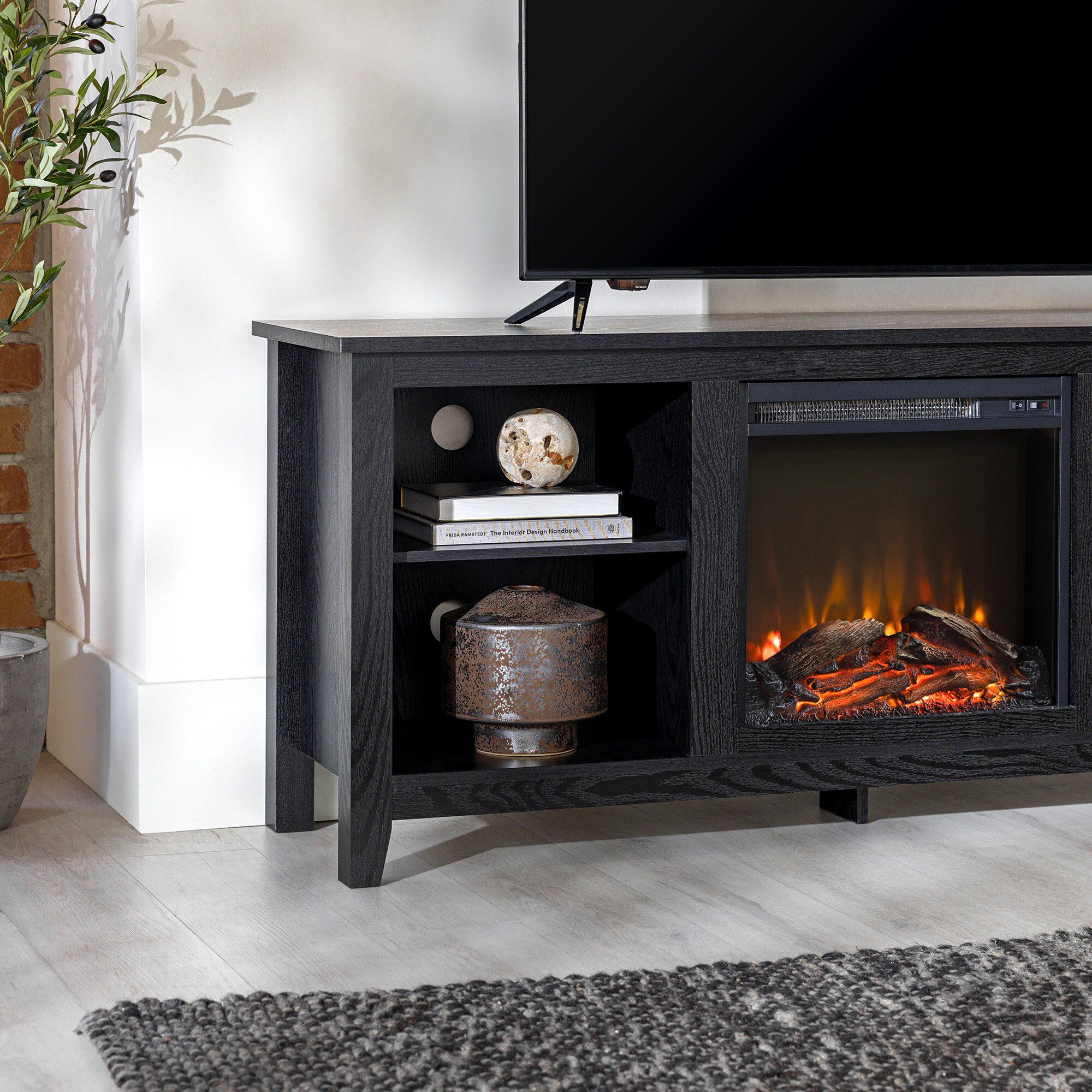 Walker Edison W58FP18BL Electric-Fireplaces - View #5