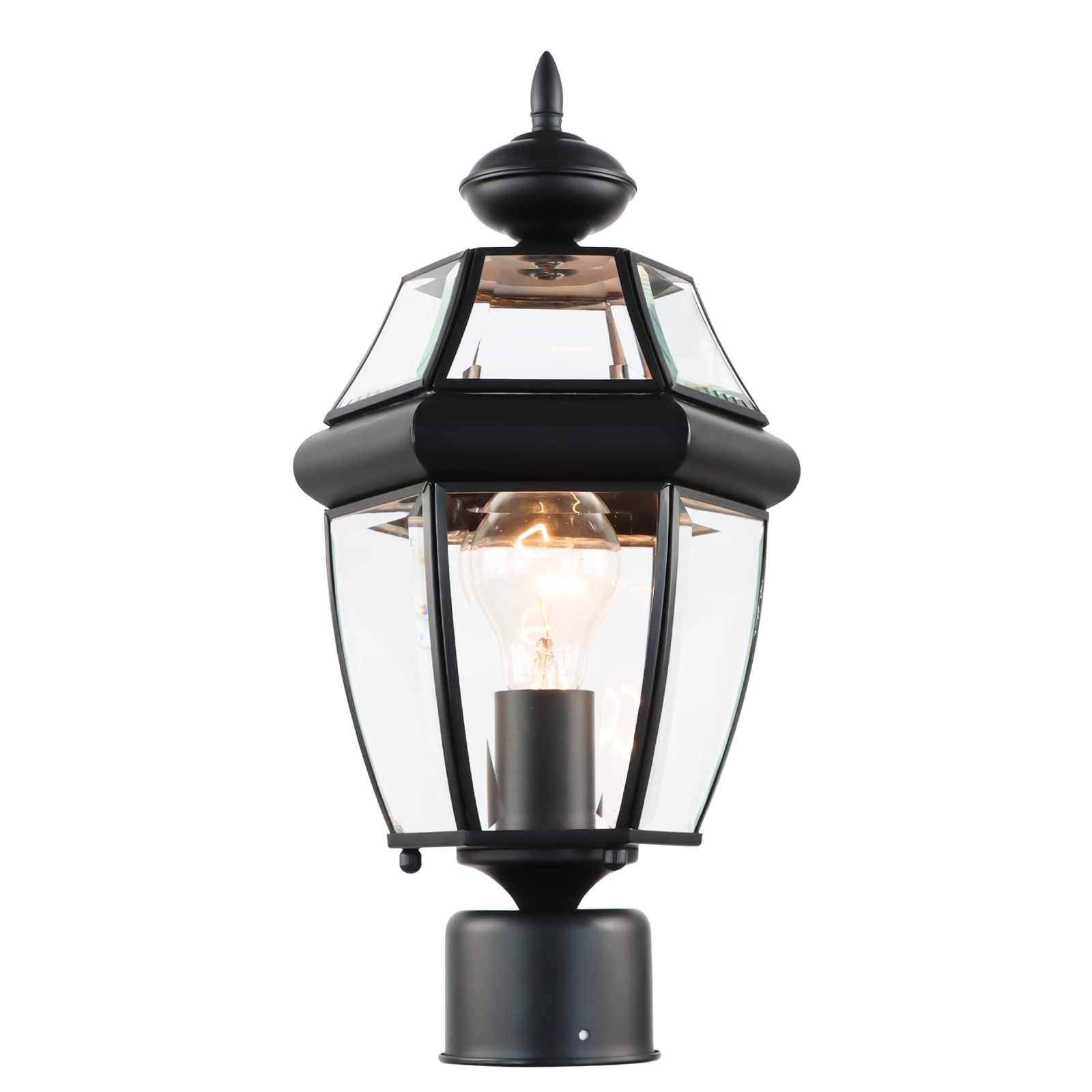LTMATE LSWL054-MK JAZAVA 15.5-in H Black Hardwired LED Incandescent Post light