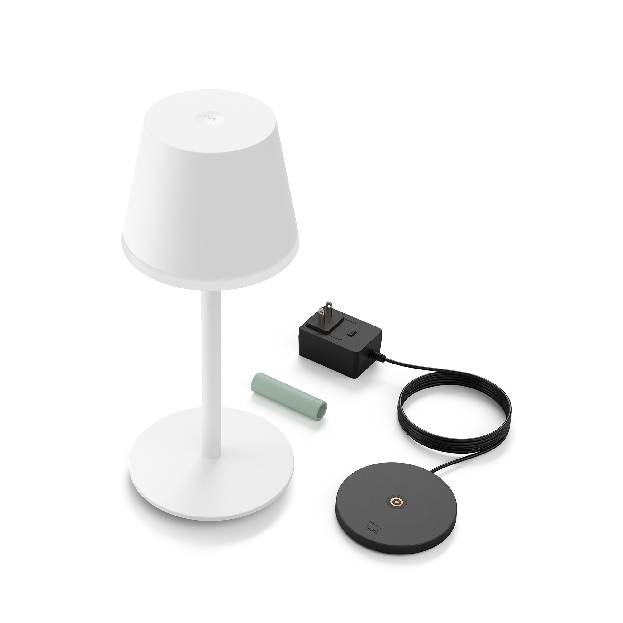 Philips Hue 13.98-in White LED Table Lamp with Plastic Shade in the Table  Lamps department at