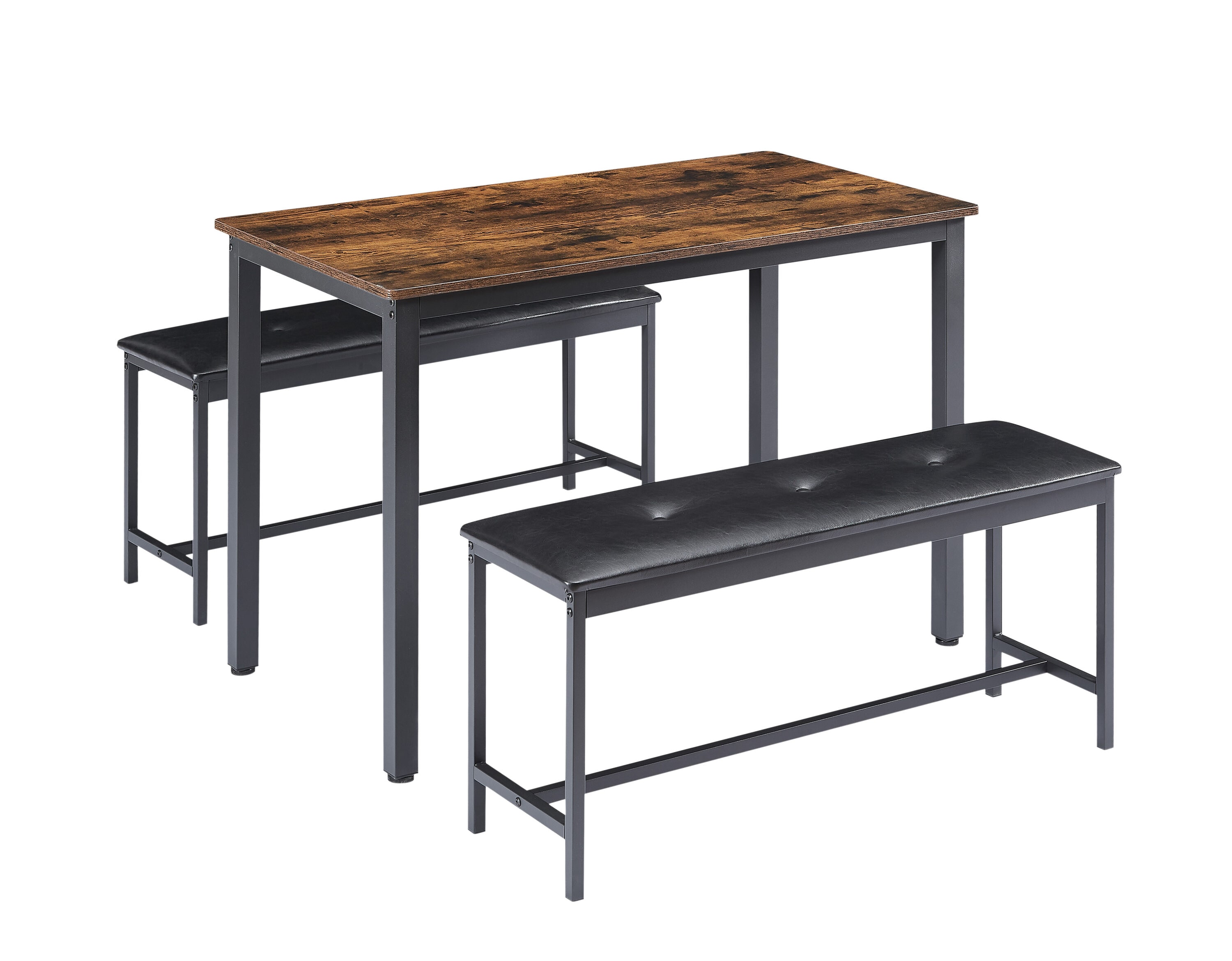 Siavonce XH44738 Rustic Brown Contemporary/Modern Dining Room Set with Rectangular Table ( Seats 4 )