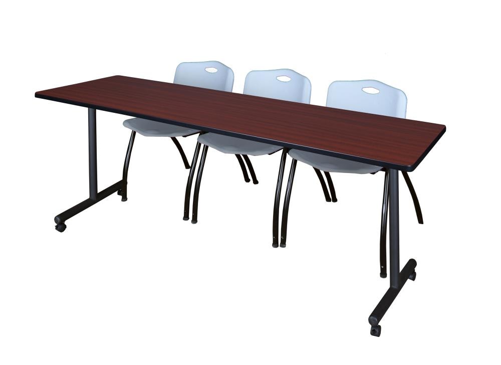 Regency MKTRCC8424MH47GY Training Brown 4-Person Training Table (84-in W x 29-in H)