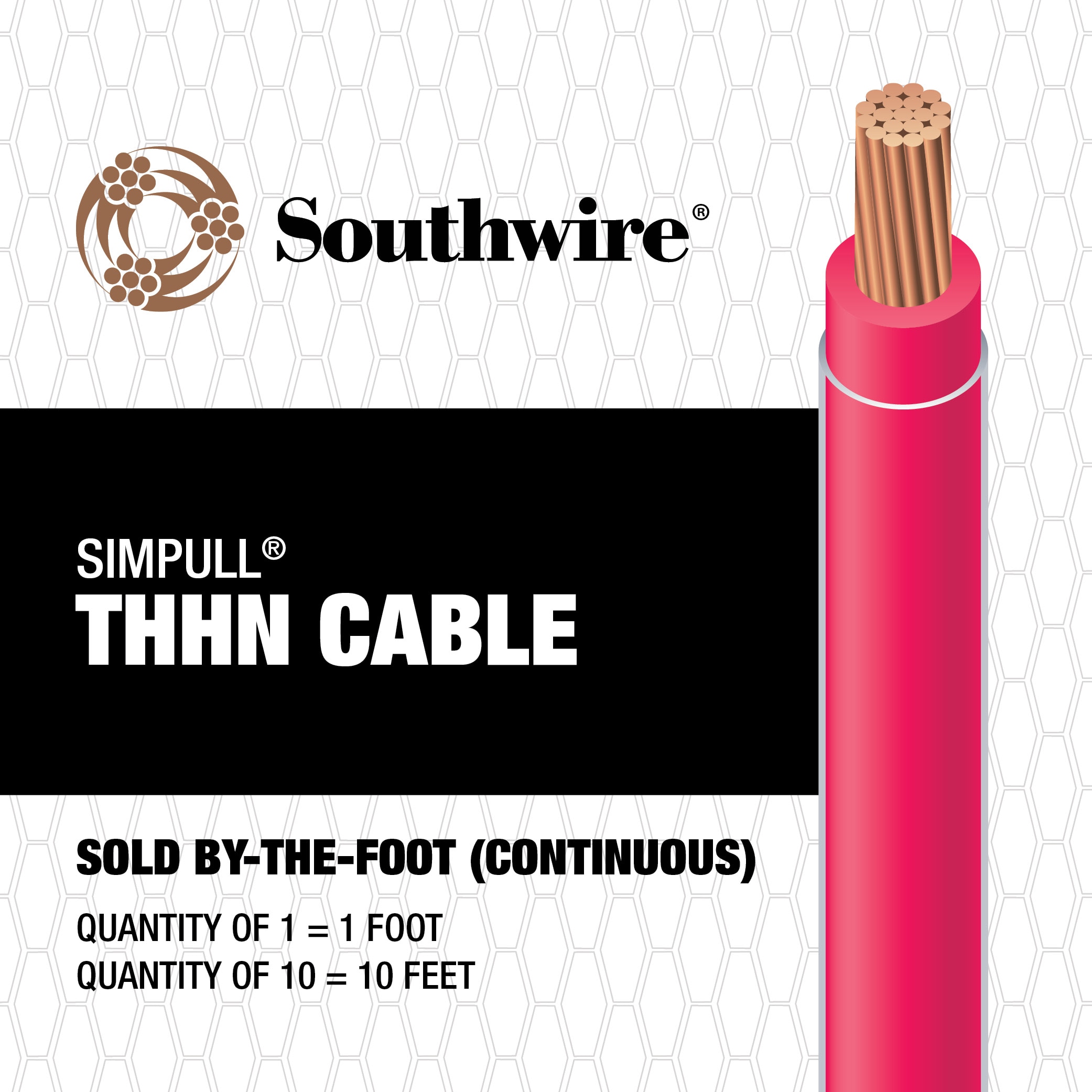 THHN THWN 6 AWG GAUGE 75 BLACK, + 75 RED STRANDED COPPER BUILDING WIRE