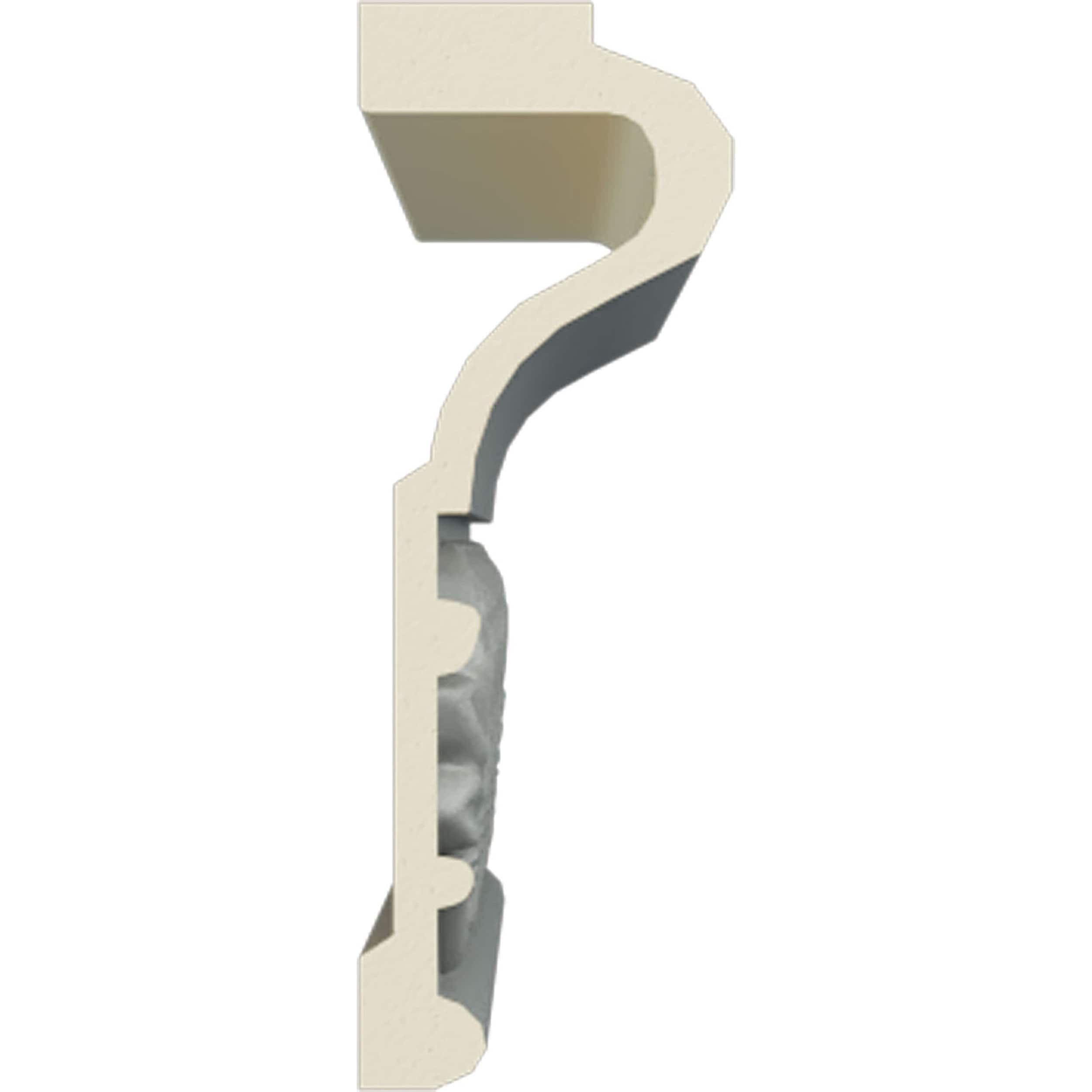 Ekena Millwork 4"H x 1 3/8"P x 94 1/2"L, (3" Repeat), Emily Chair Rail