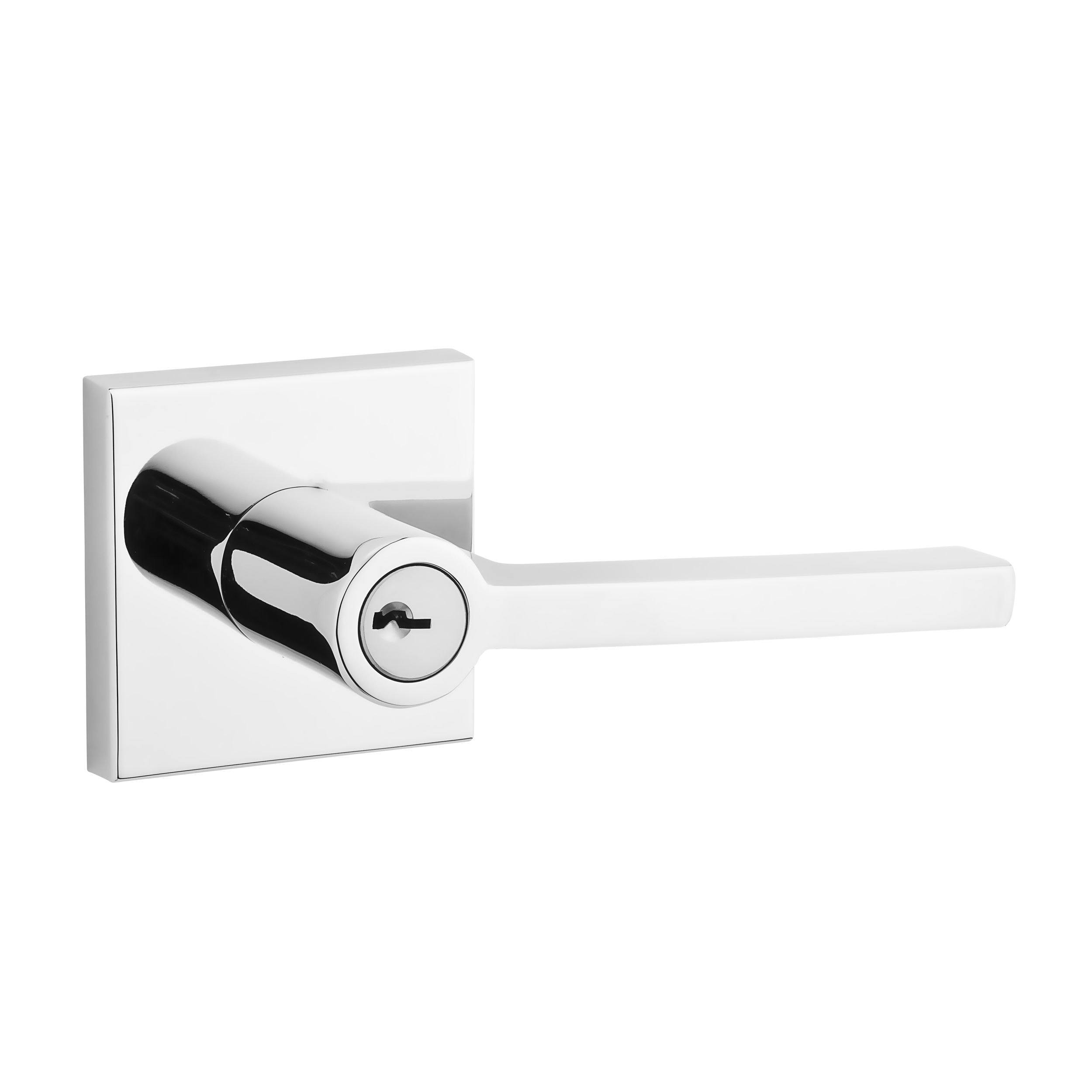 Baldwin ENSQUCSR260 Reserve Reserve Bright Chrome Interior/Exterior Keyed entry Door Handle