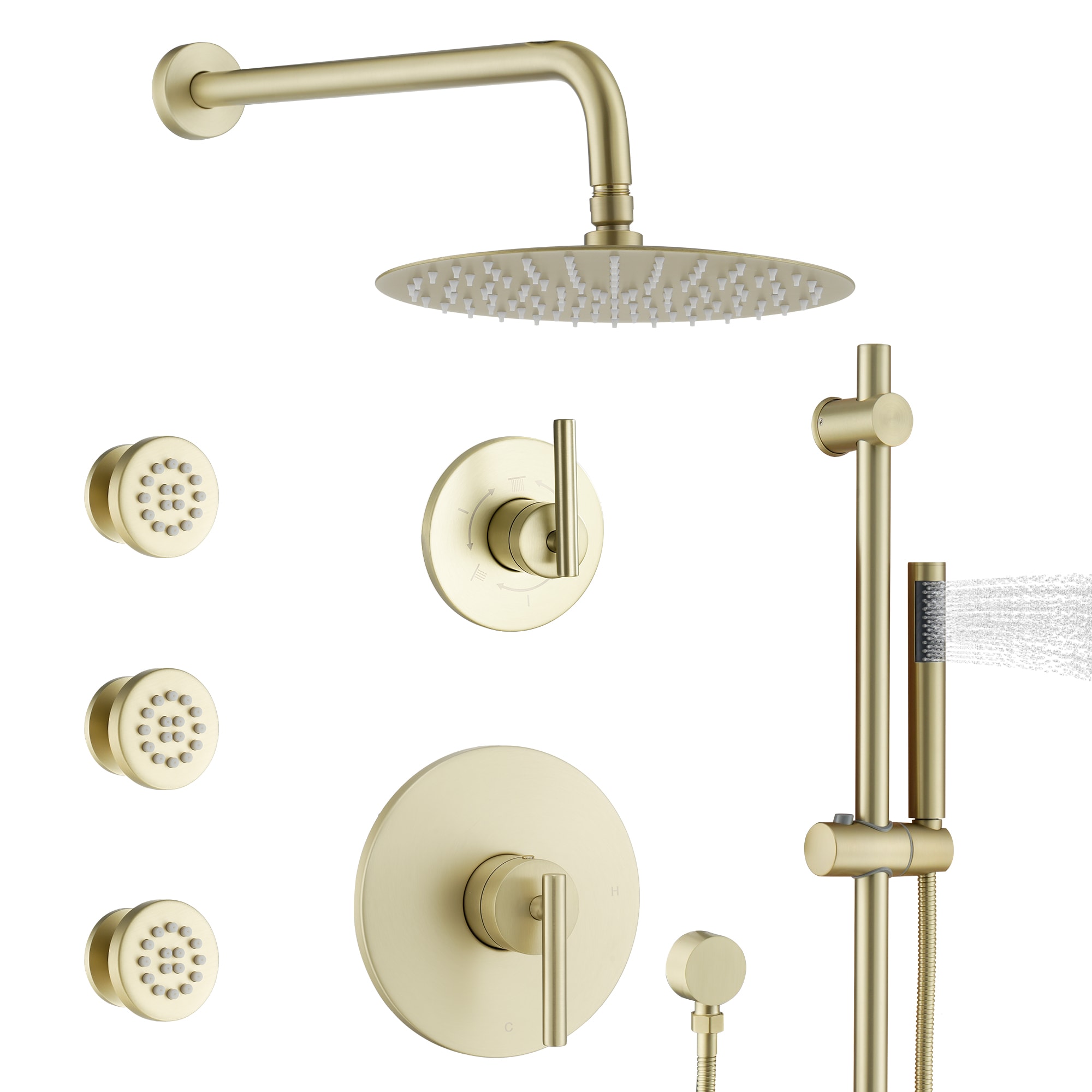 CASAINC CA-A4345-BG Showerhead-Bar-Panels - View #2