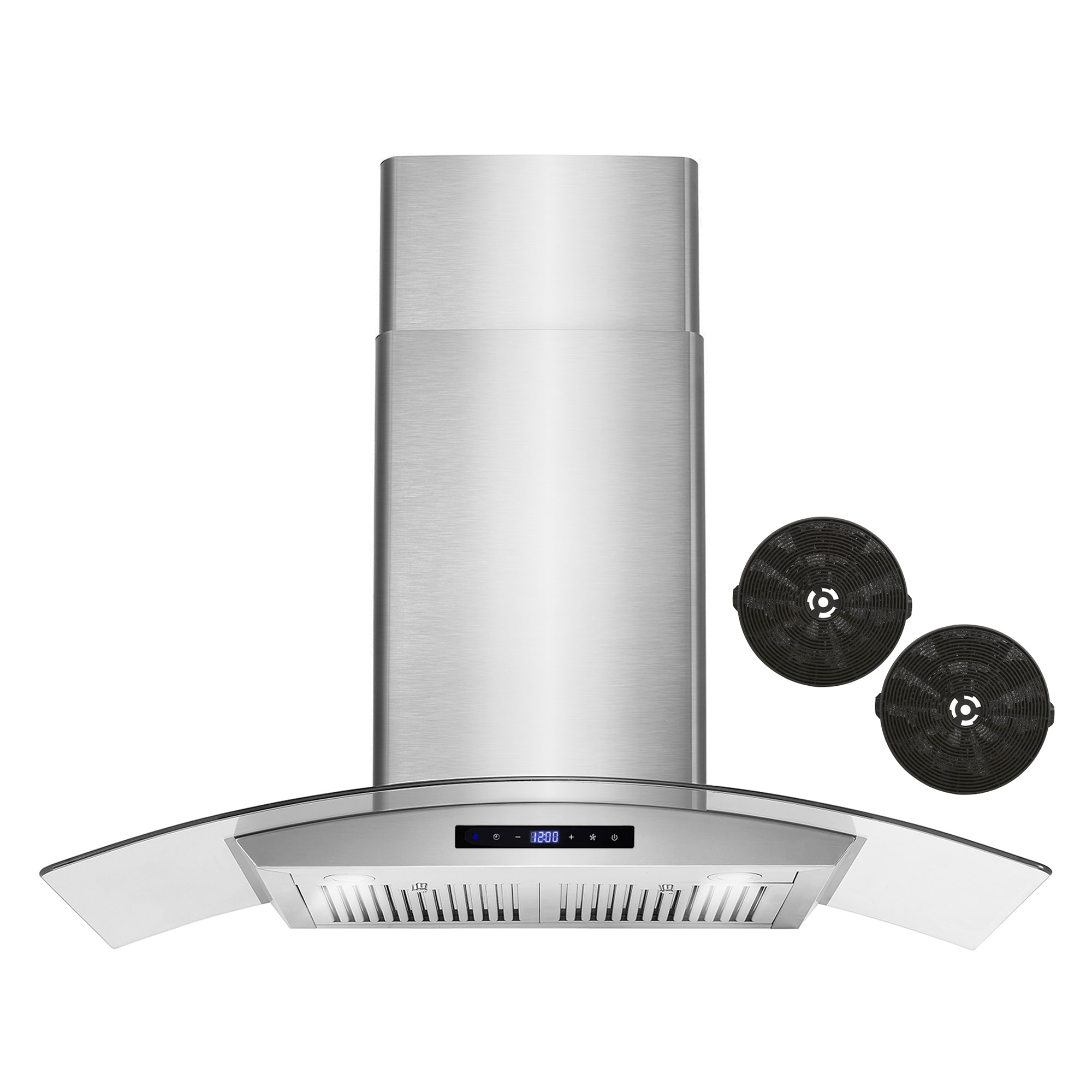 Cosmo 36 inch Ductless 380-CFM Stainless steel Wall-Mounted Range Hood with Charcoal Filter #COS-668AS900-DL