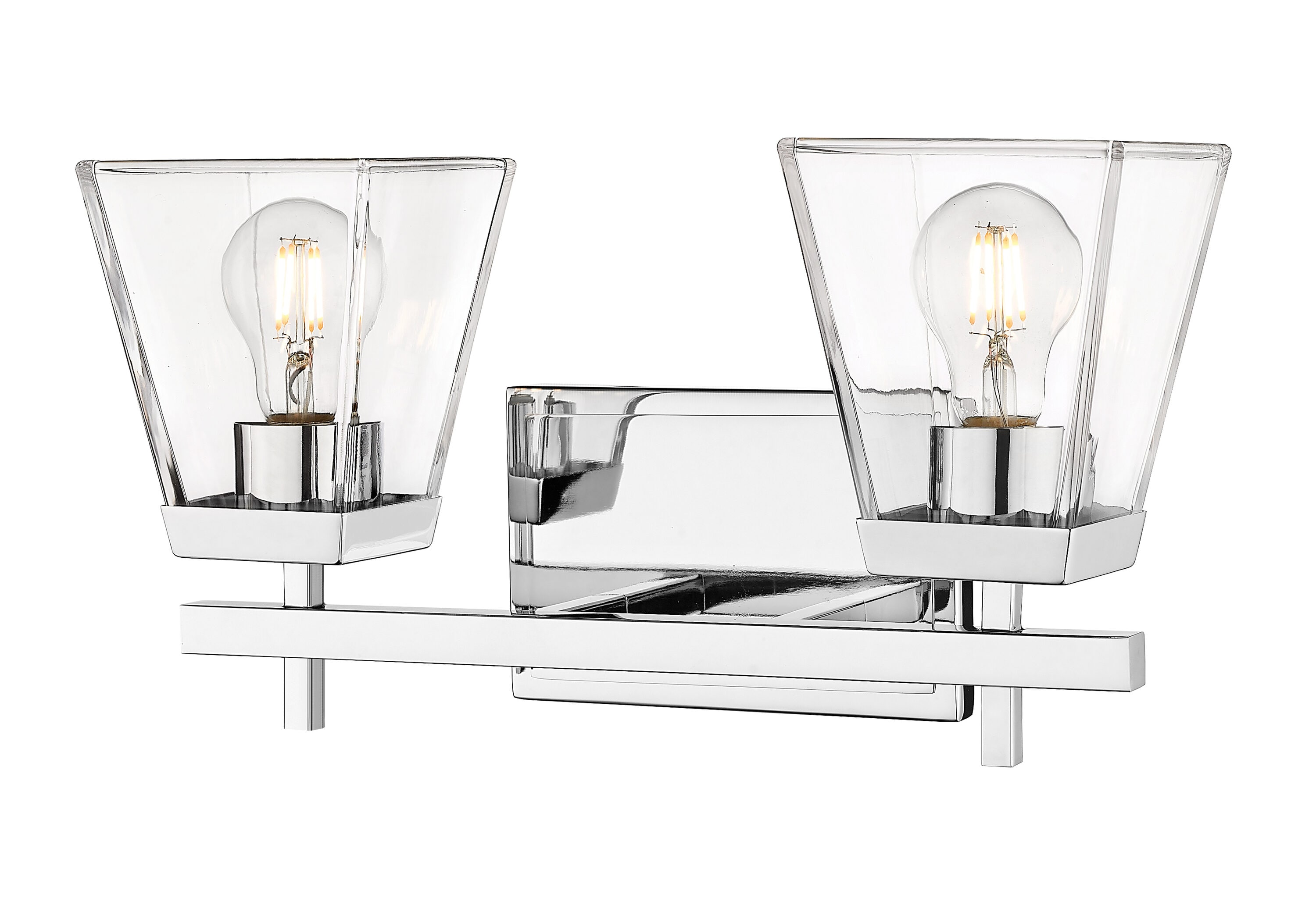 Z-Lite 819-2V-CH Lauren 16-in 2 -Light Polished Chrome Transitional Vanity light