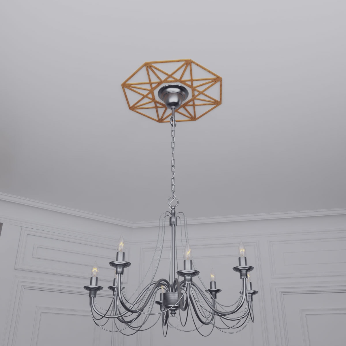 Ekena Millwork CMWP40X40X0250GDCH Ceiling-Medallions - View #11