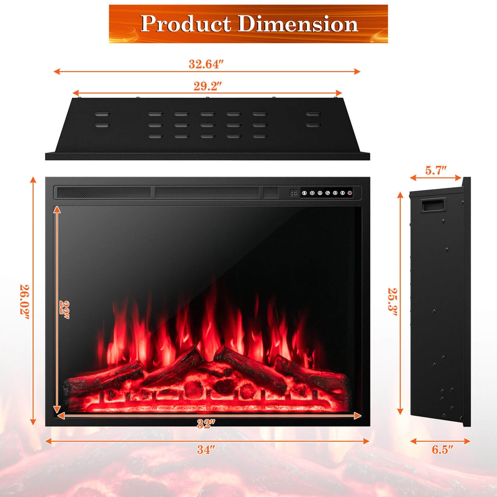 Dimakai DK-FP10190 Electric-Fireplaces - View #8