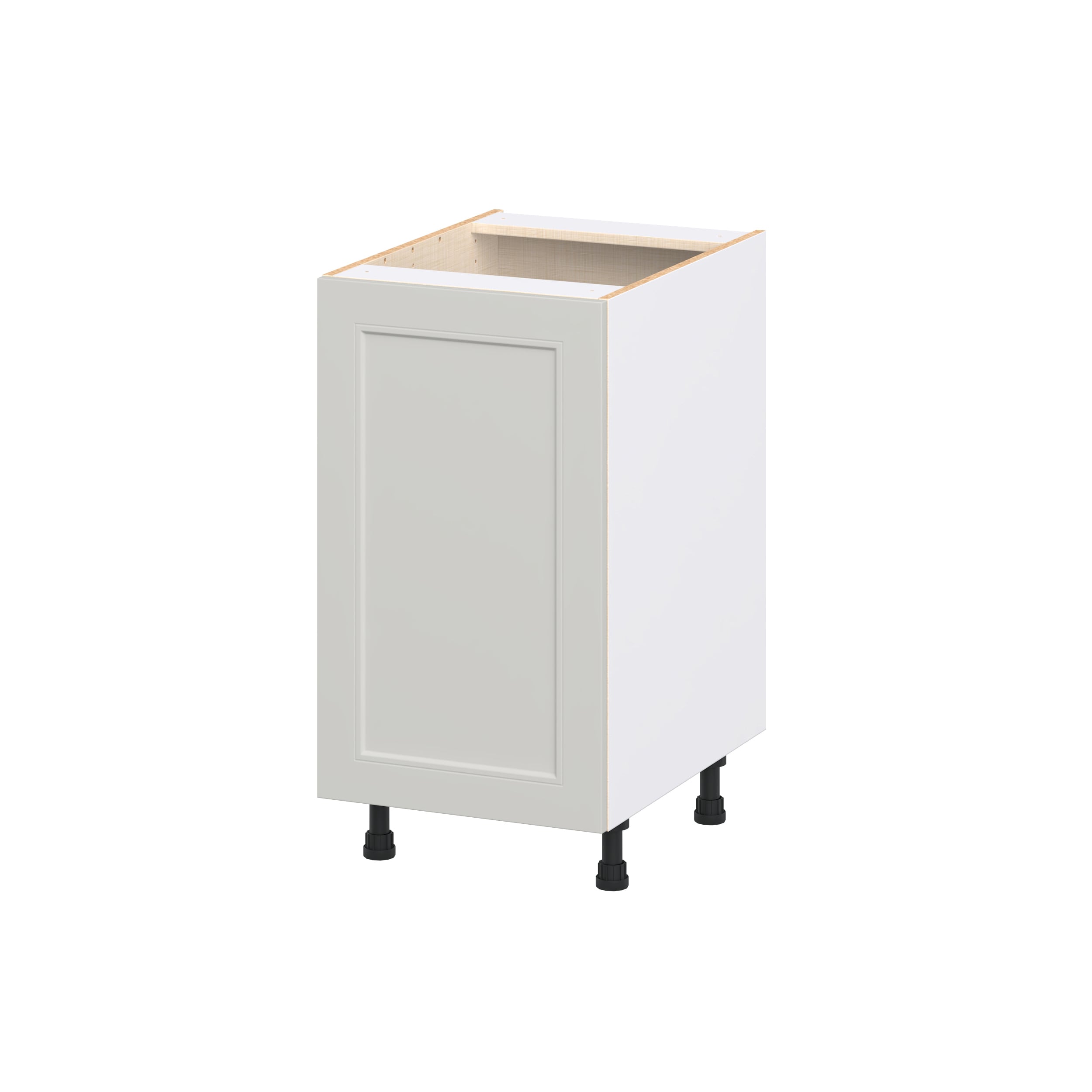 Hugo&Borg DSB18FHI3(L/R)-BE Belcourt 18-in W x 34.5-in H x 24.5-in D Painted Light Gray 3 -Drawers Base Fully assembled Cabinet Recessed Panel Shaker