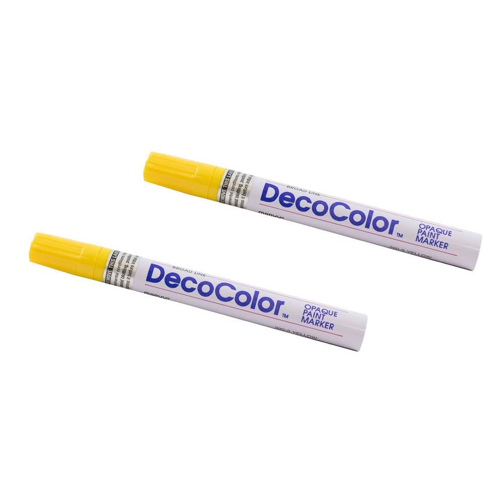 JAM Paper Broad Point Opaque Paint Markers, Yellow, 2/Pack in the Pens,  Pencils & Markers department at