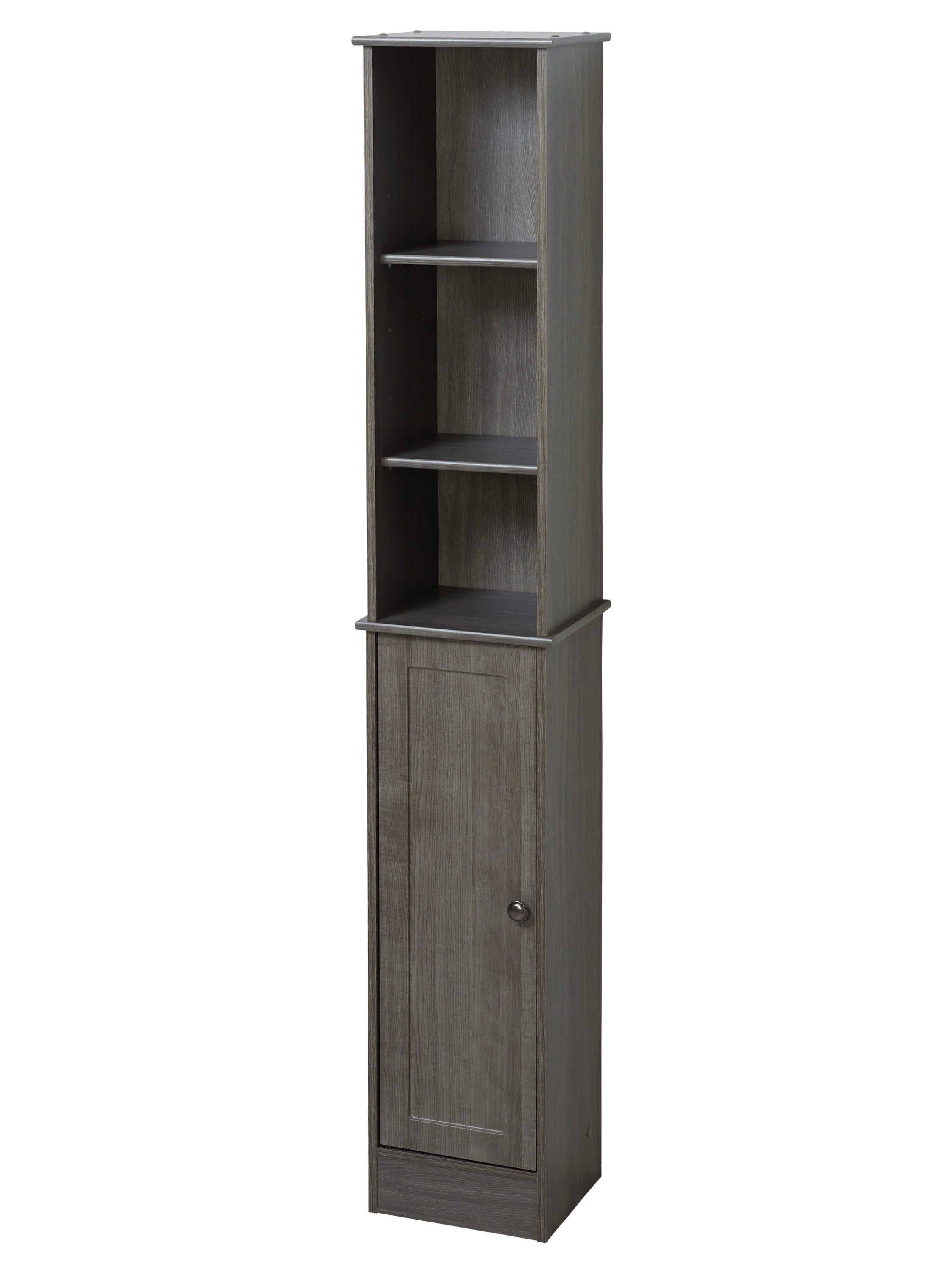 54 Tall Bathroom Linen 2-Tier Cabinet Shelf Storage Cupboard w/ Drawers,  Grey, 1 Unit - Kroger