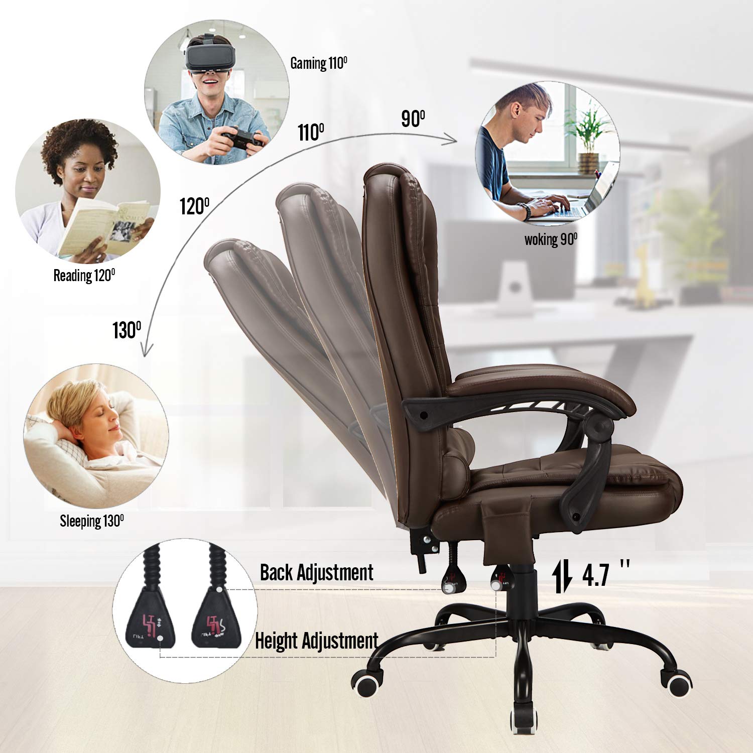 AECOJOY 13058UBR-LS01 Office-Chairs - View #4