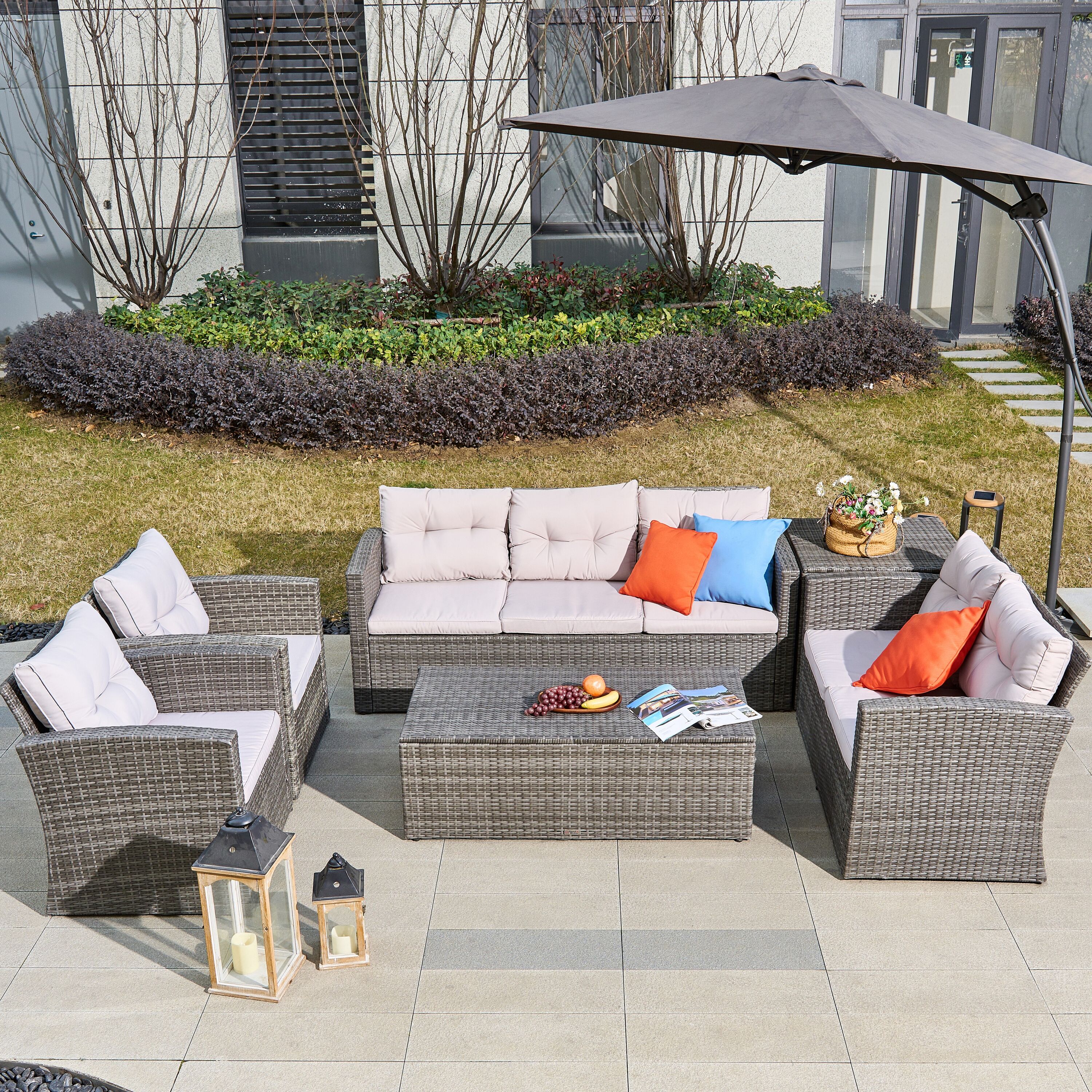 Moda Furnishings CMAS-1503-GR Patio-Conversation-Sets - View #4