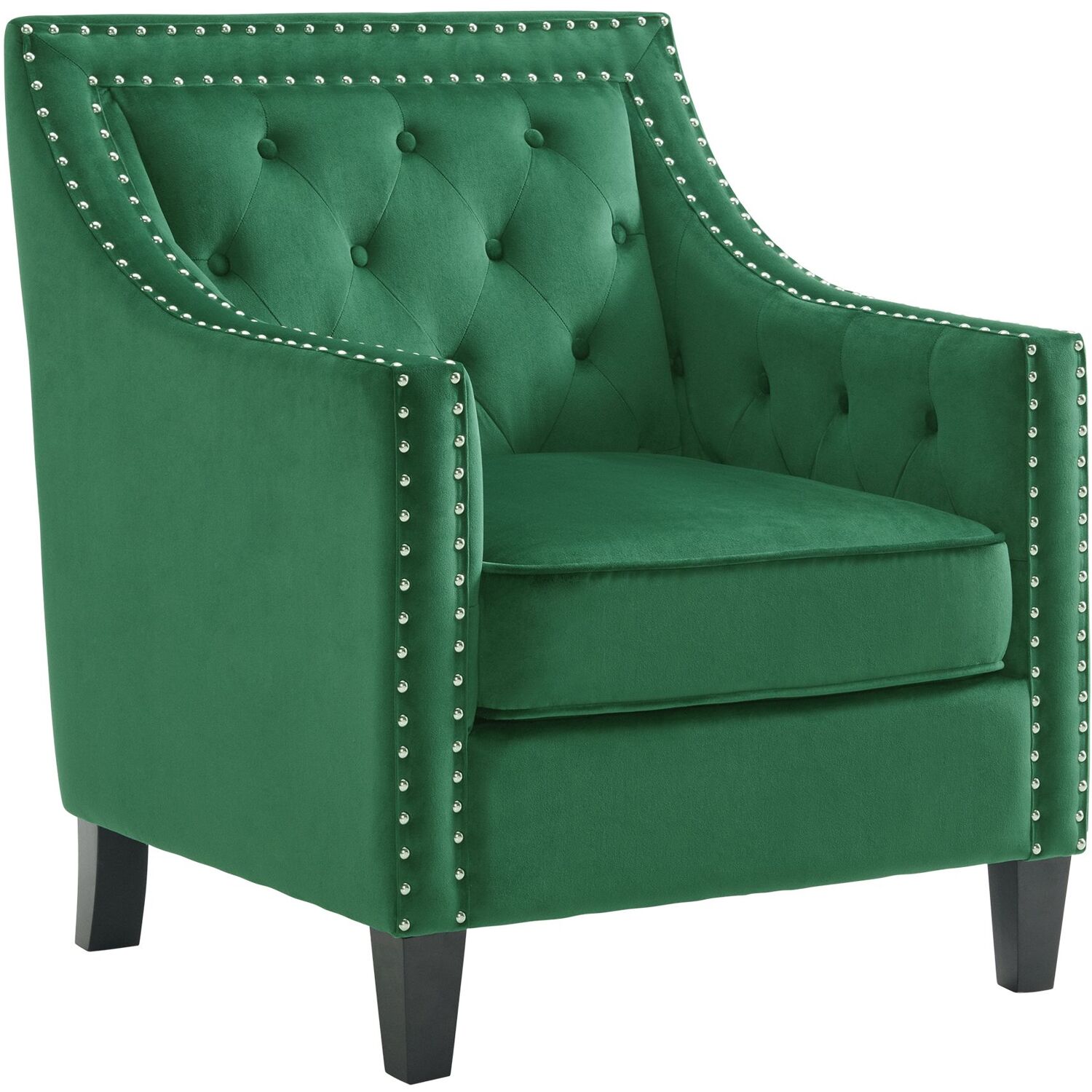 Hanover Antique Emerald Green Accent Chair in the Chairs department at ...