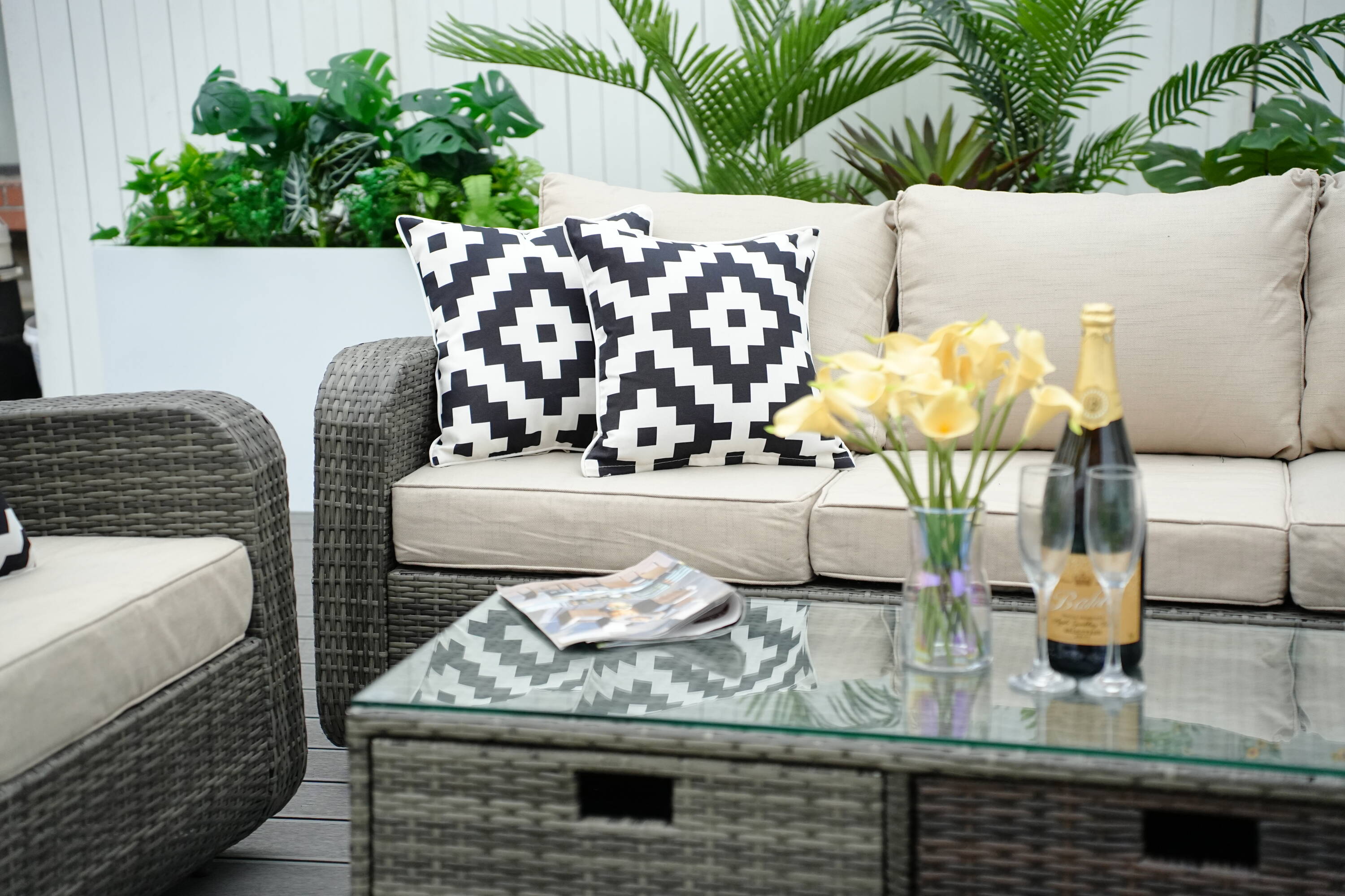 Direct Wicker DWS-N1515-GRAY Patio-Conversation-Sets - View #9
