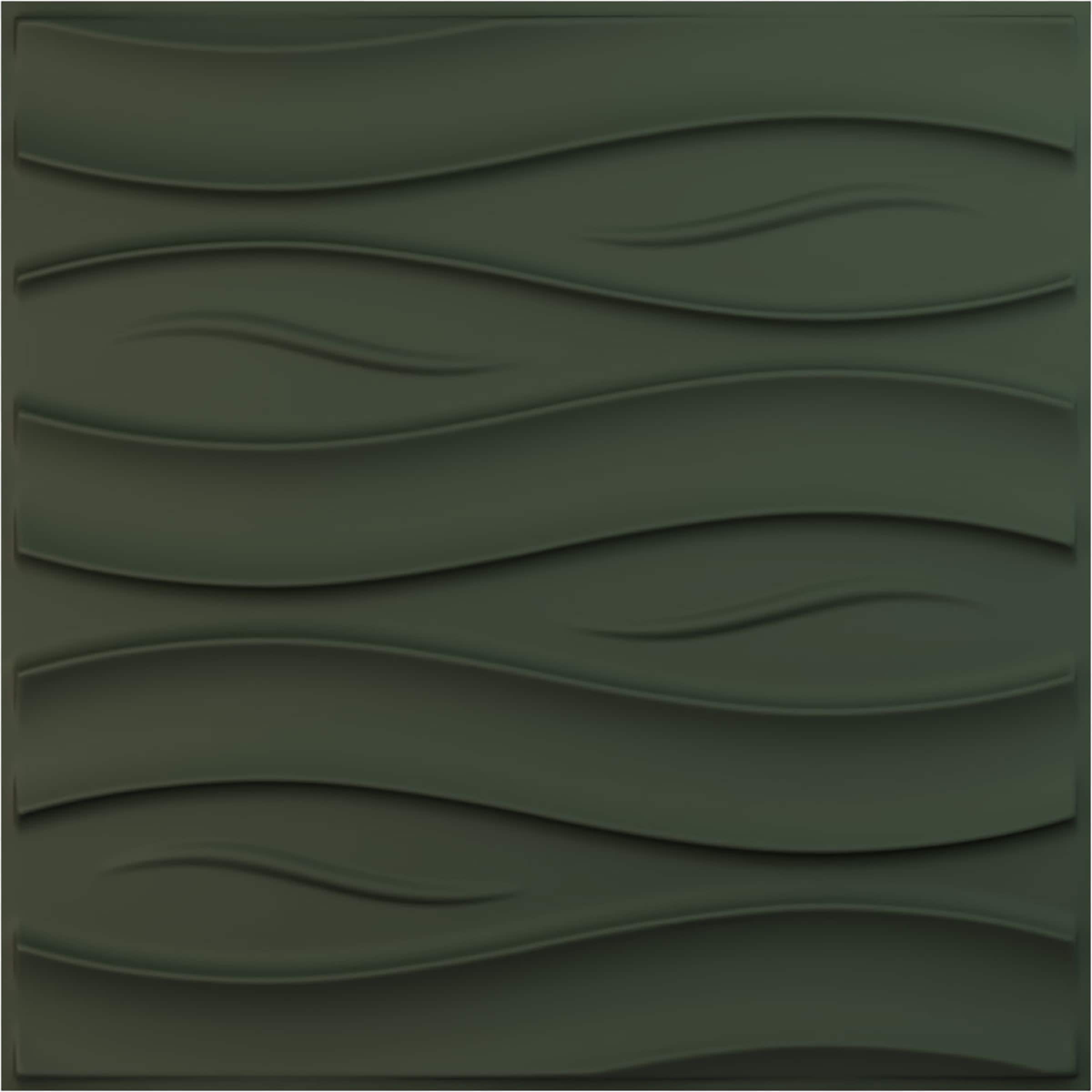 Ekena Millwork WP20X20SSGHC 19-5/8-in x 19-5/8-in Embossed UltraCover Satin Hunt Club Green PVC Wall Panel