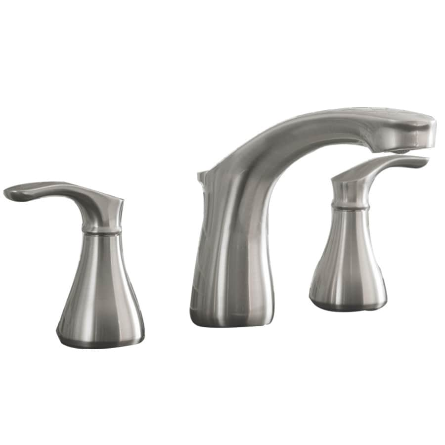 AquaSource Garner Brushed Nickel Widespread 2 handle WaterSense