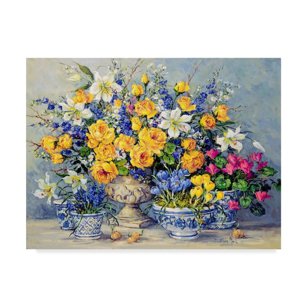 Trademark Fine Art ALI39055-C1419GG Framed 14-Inches H x 19-Inches W Floral Canvas Print