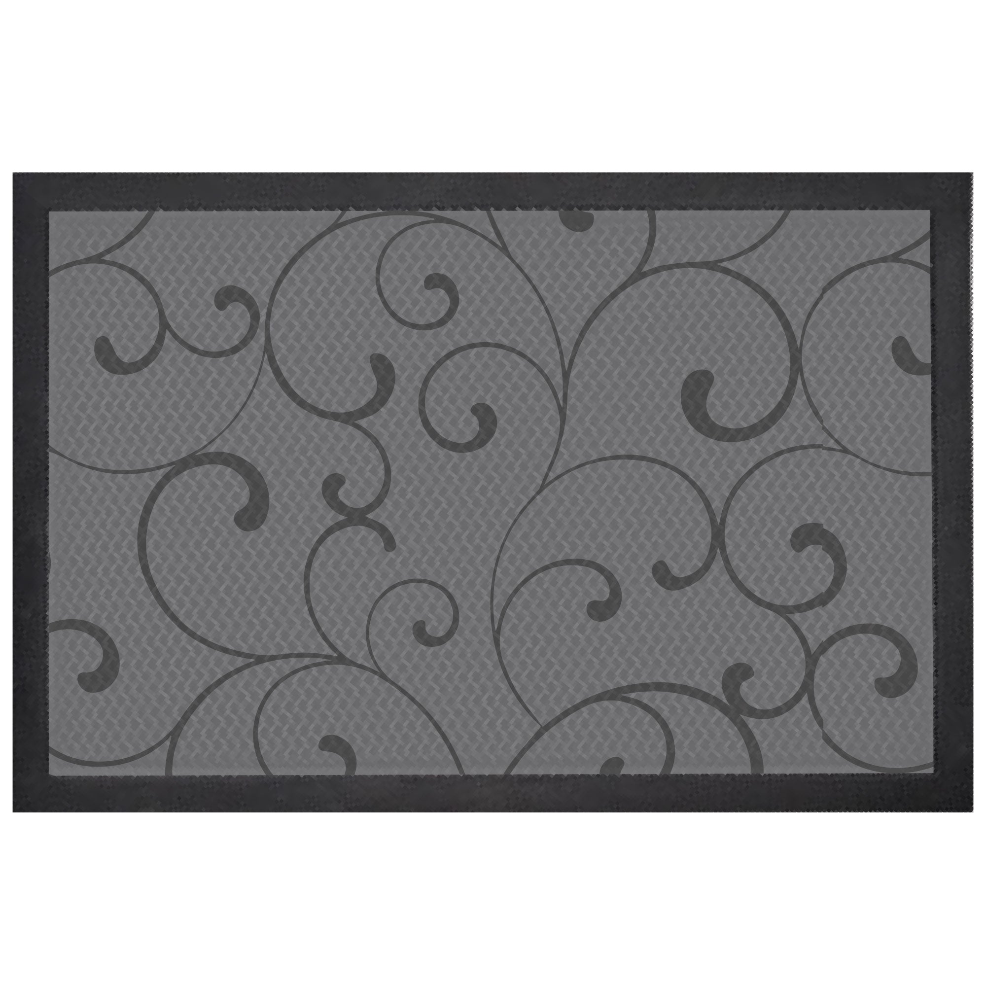 Yeiser Research & Development LG8016GY 2-ft x 3-ft Gray Rubber Rectangular Indoor or outdoor Decorative Door mat