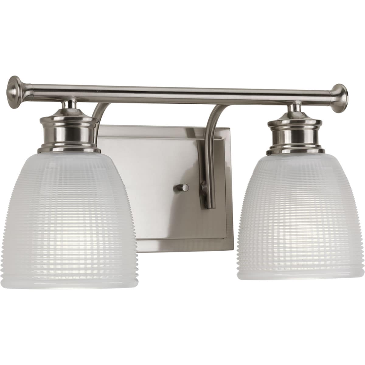 Progress Lighting P2116-09 Lucky 14.25-in 2 -Light Brushed Nickel Coastal Vanity light