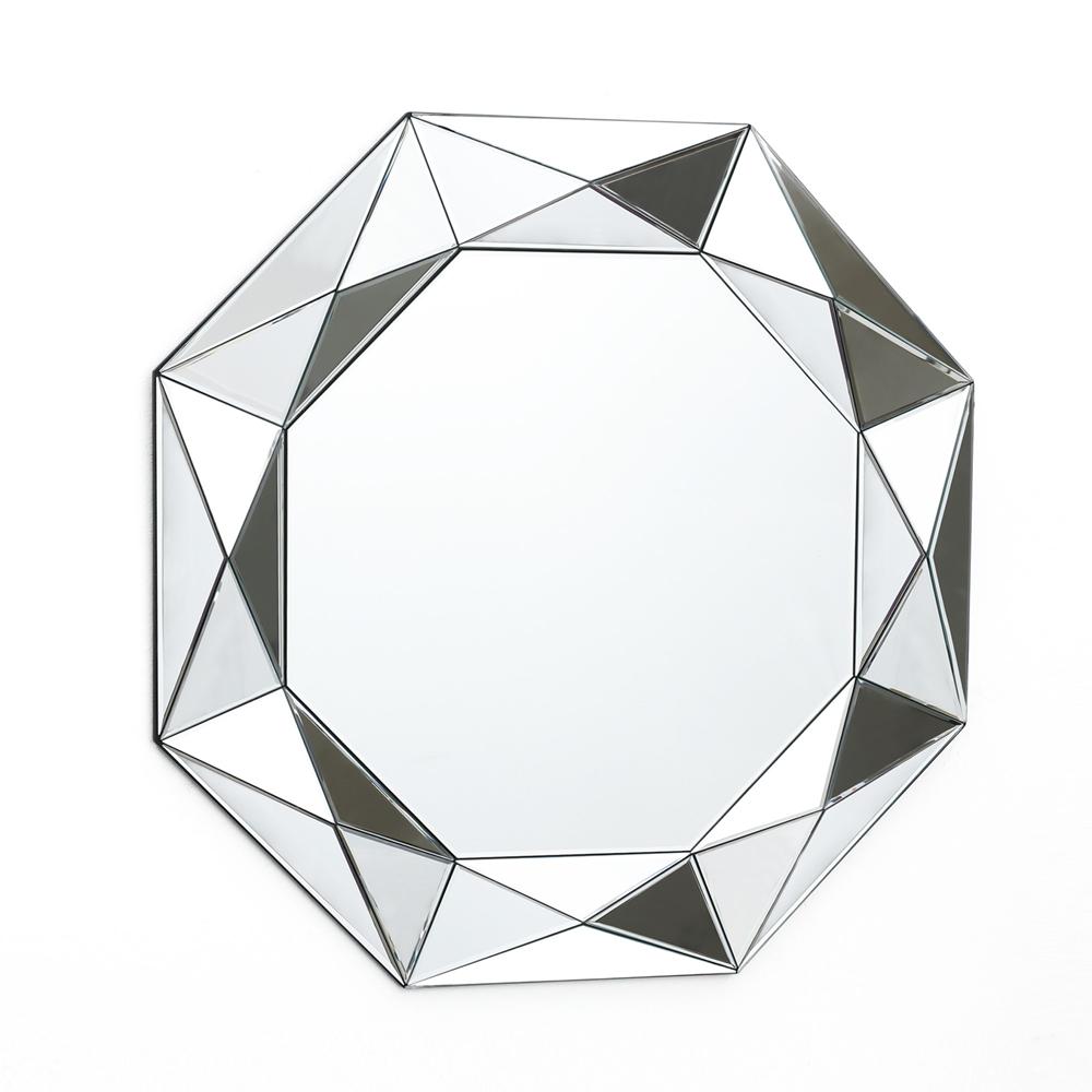LuxenHome WHA2113 31.5-Inches W x 31.5-Inches H Round Silver Framed Wall Mirror