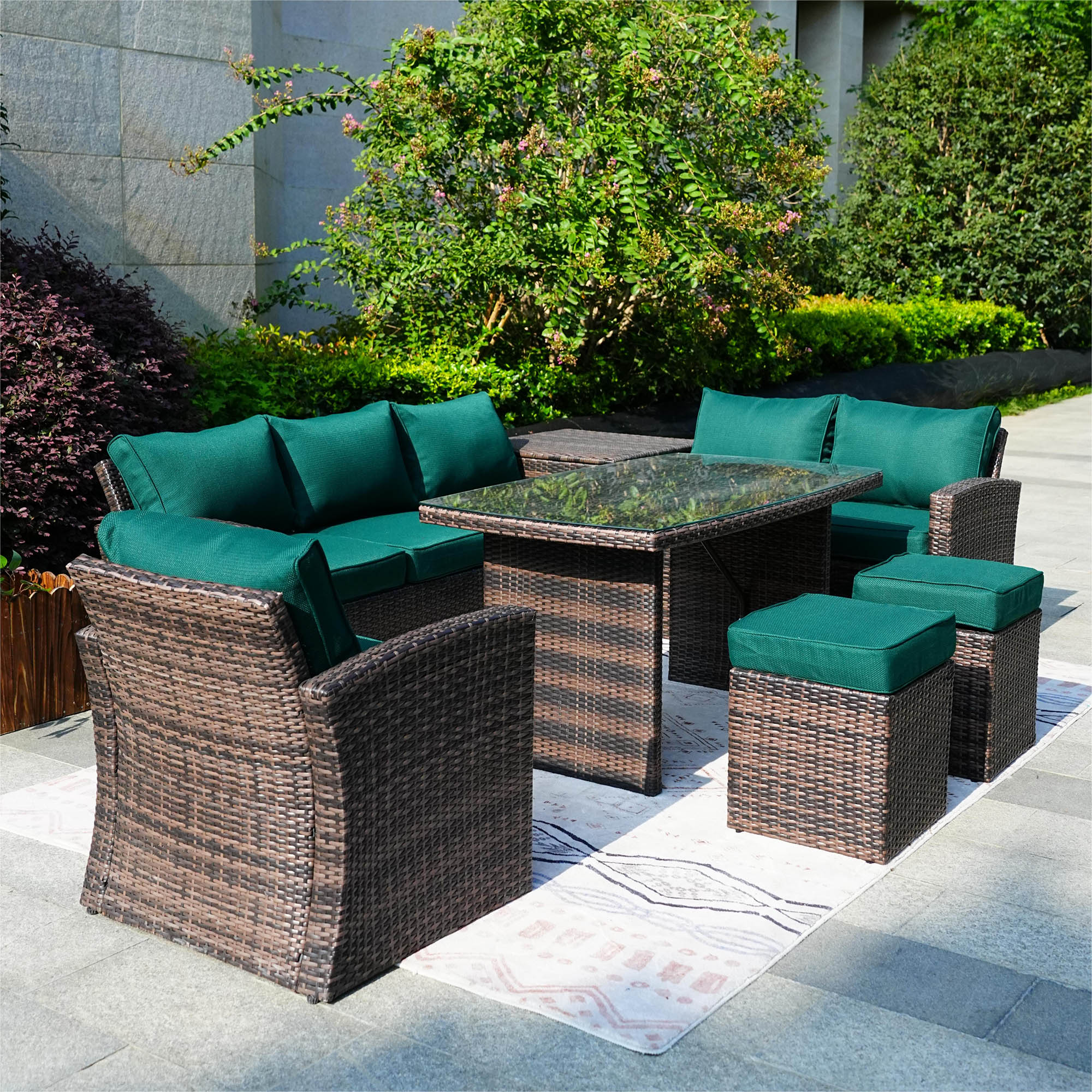 Direct Wicker 1403BGE Patio-Conversation-Sets - View #3