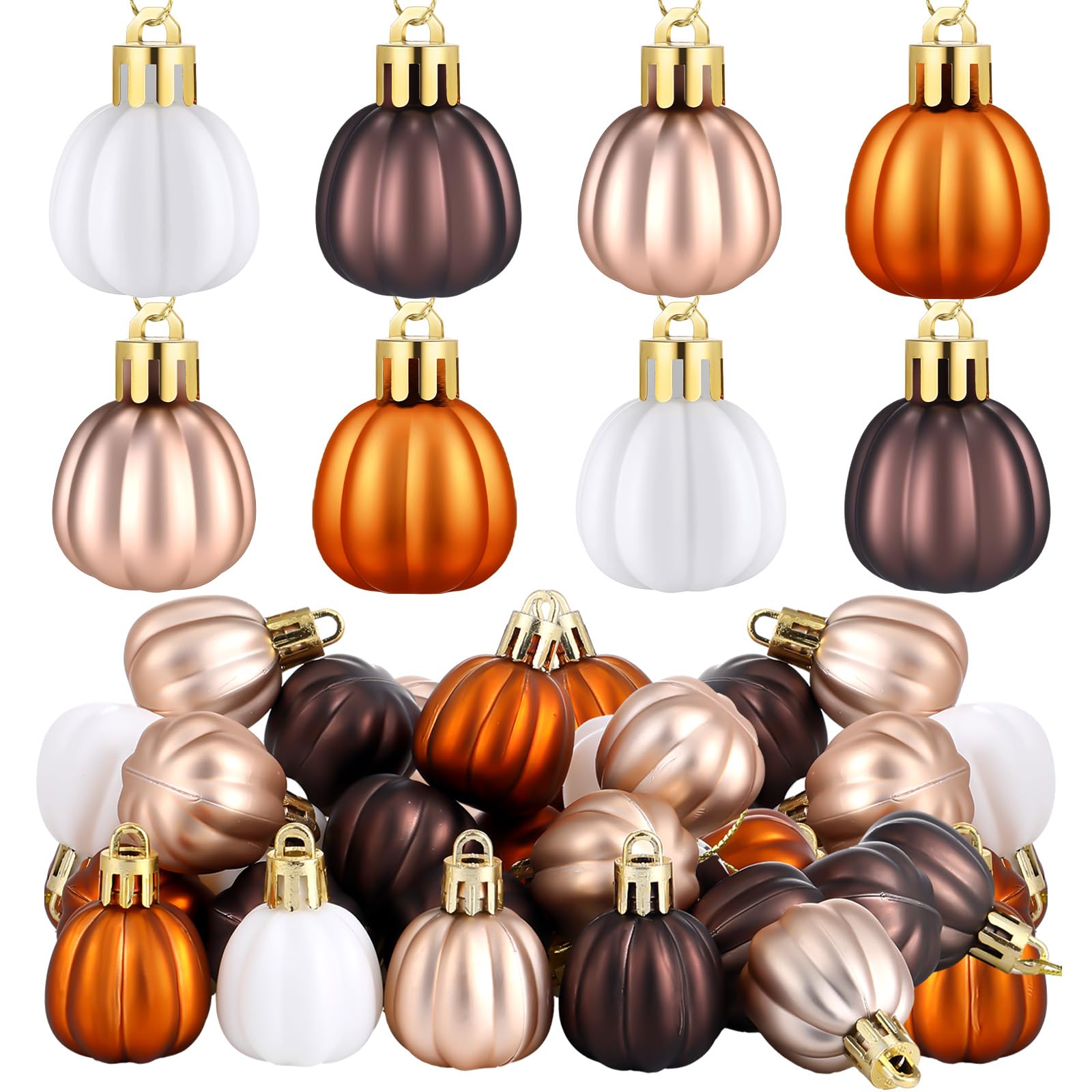 ZHLKING Fall Tree Ornaments Pumpkin Hanging Thanksgiving Decorations Mini Ball Farmhouse Party
