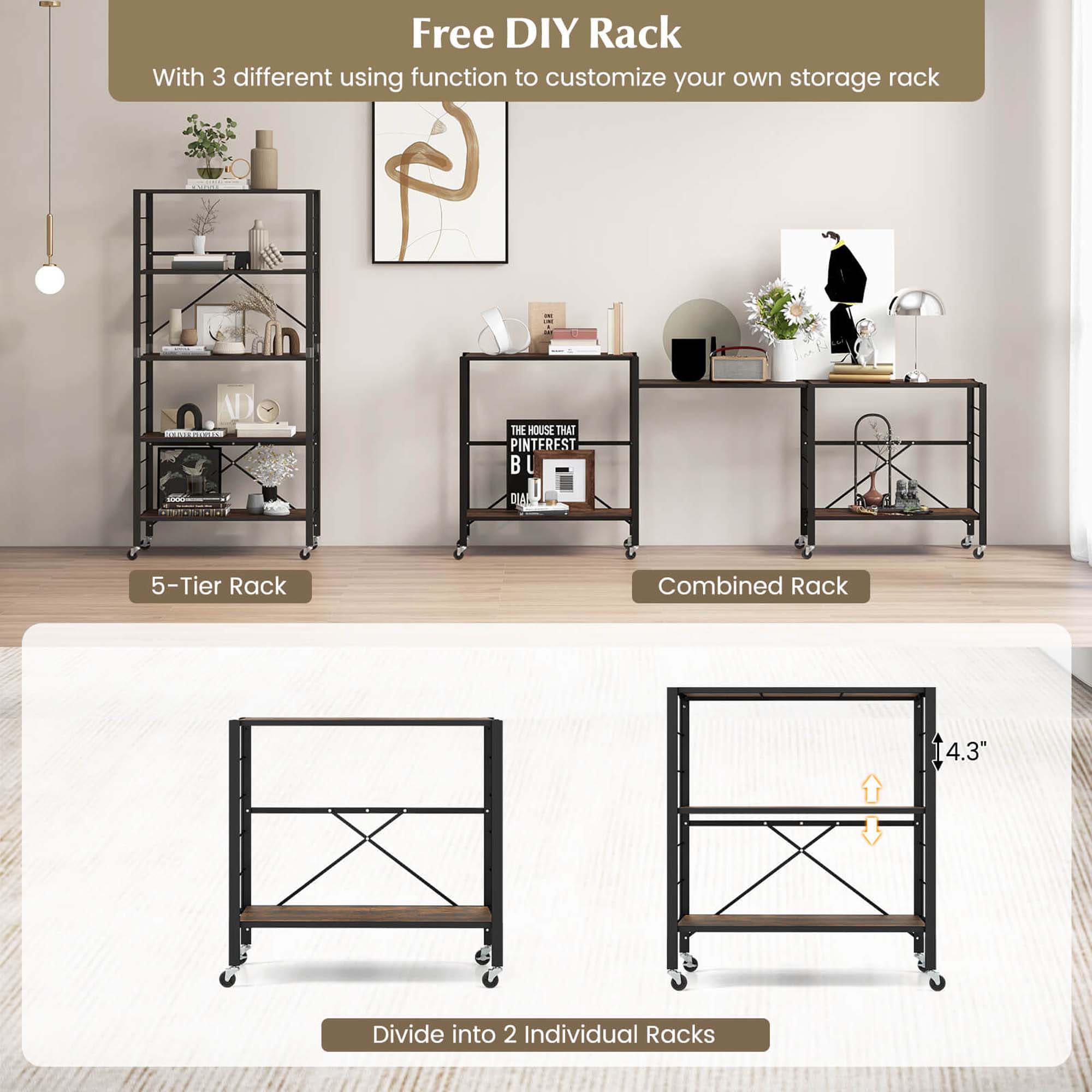 5-Tier Customizable Storage popular Rack