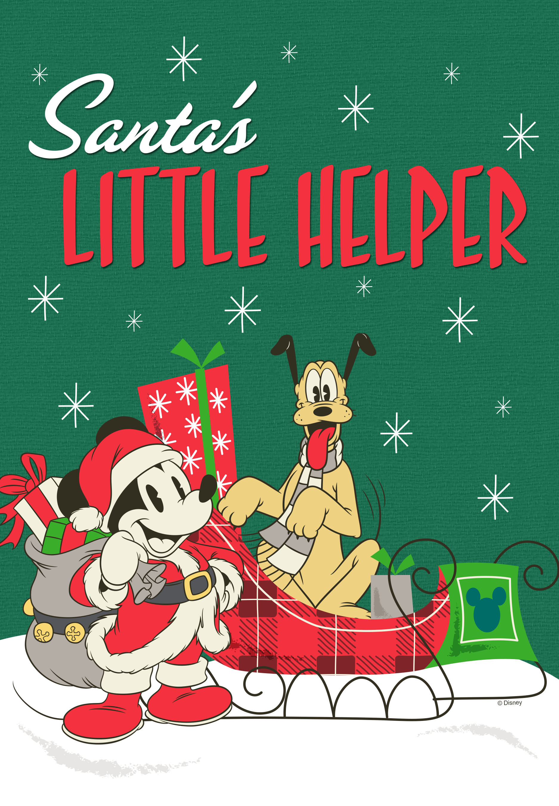 Disney 10-1249-92F-01 1.04-ft W x 1.5-ft H Christmas Garden flag