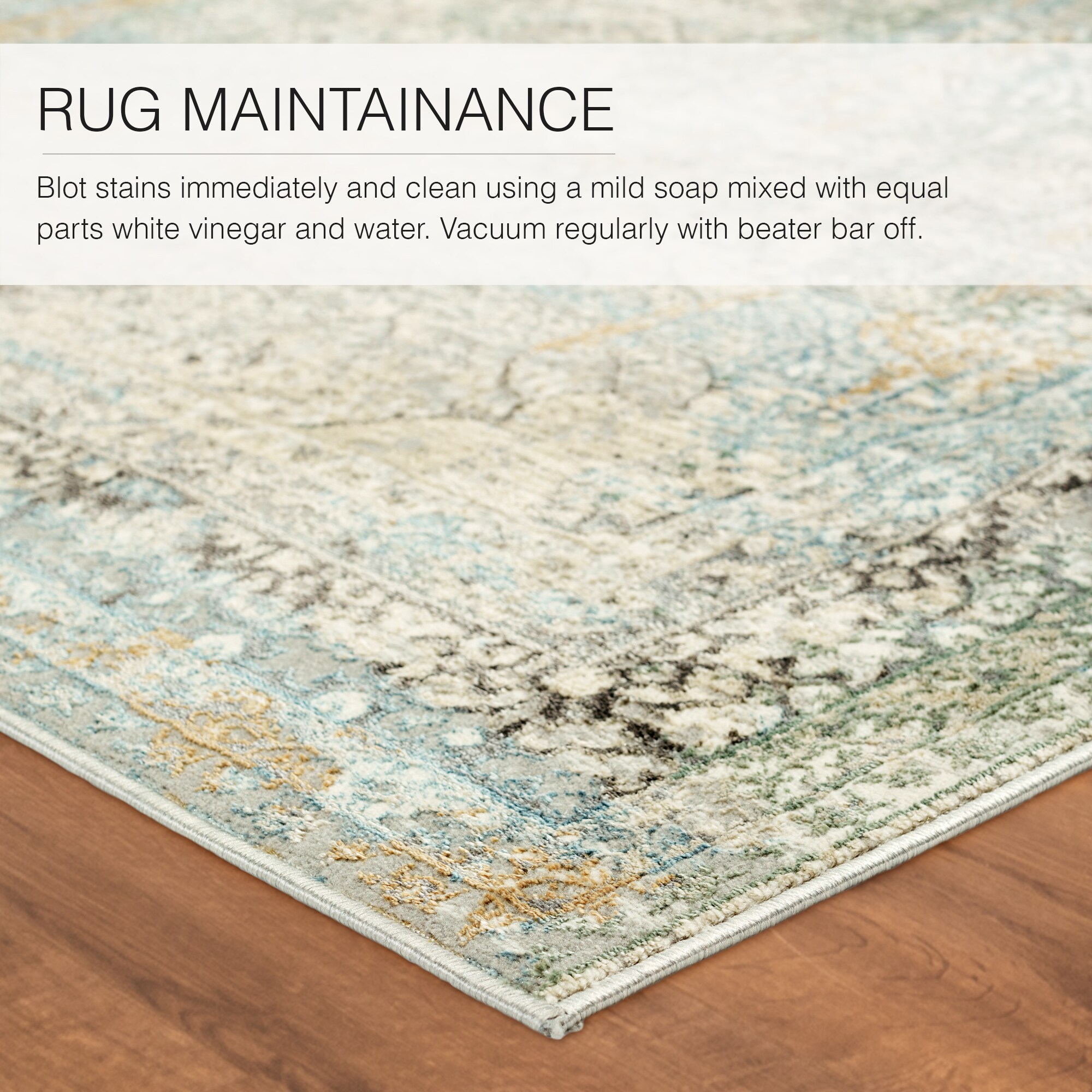 Melo Washable Gray Wool-Synthetic Blend 10' x 14' Area Rug