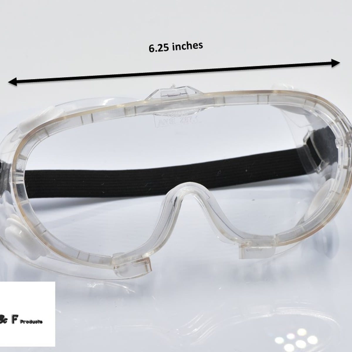 G & F Products - 13015 Protective Safety Goggles 2 Pack Clear Anti Fog Anti Scratch Lens ANSI Z87...