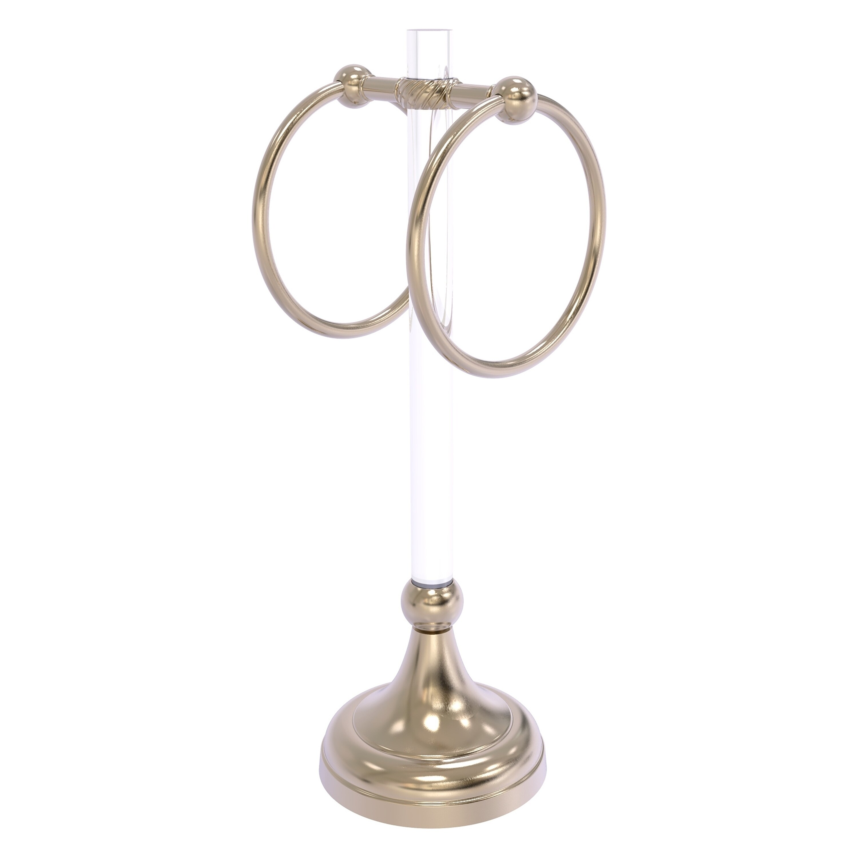 Allied Brass PG-TRST-10-PEW Pacific Grove Antique Pewter Freestanding countertop Double Towel Ring