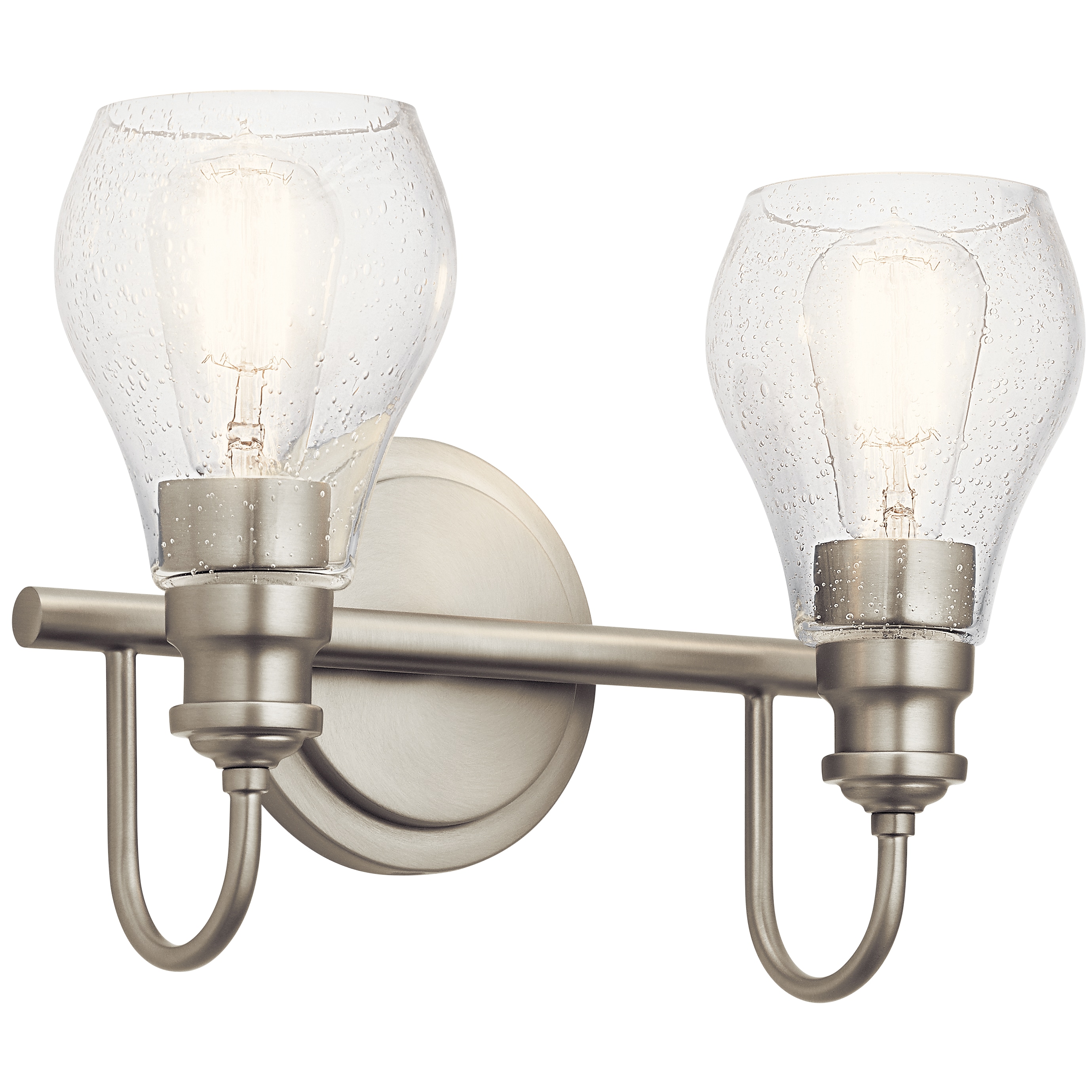 Kichler 45391NI Greenbrier 14.25-in 2 -Light Brushed Nickel Transitional Vanity light