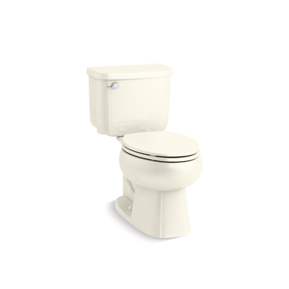 Windham Biscuit Elongated Standard Height 2-piece WaterSense Toilet 14-in Rough-In 1.28-GPF in Off-White | - Sterling 402368-96
