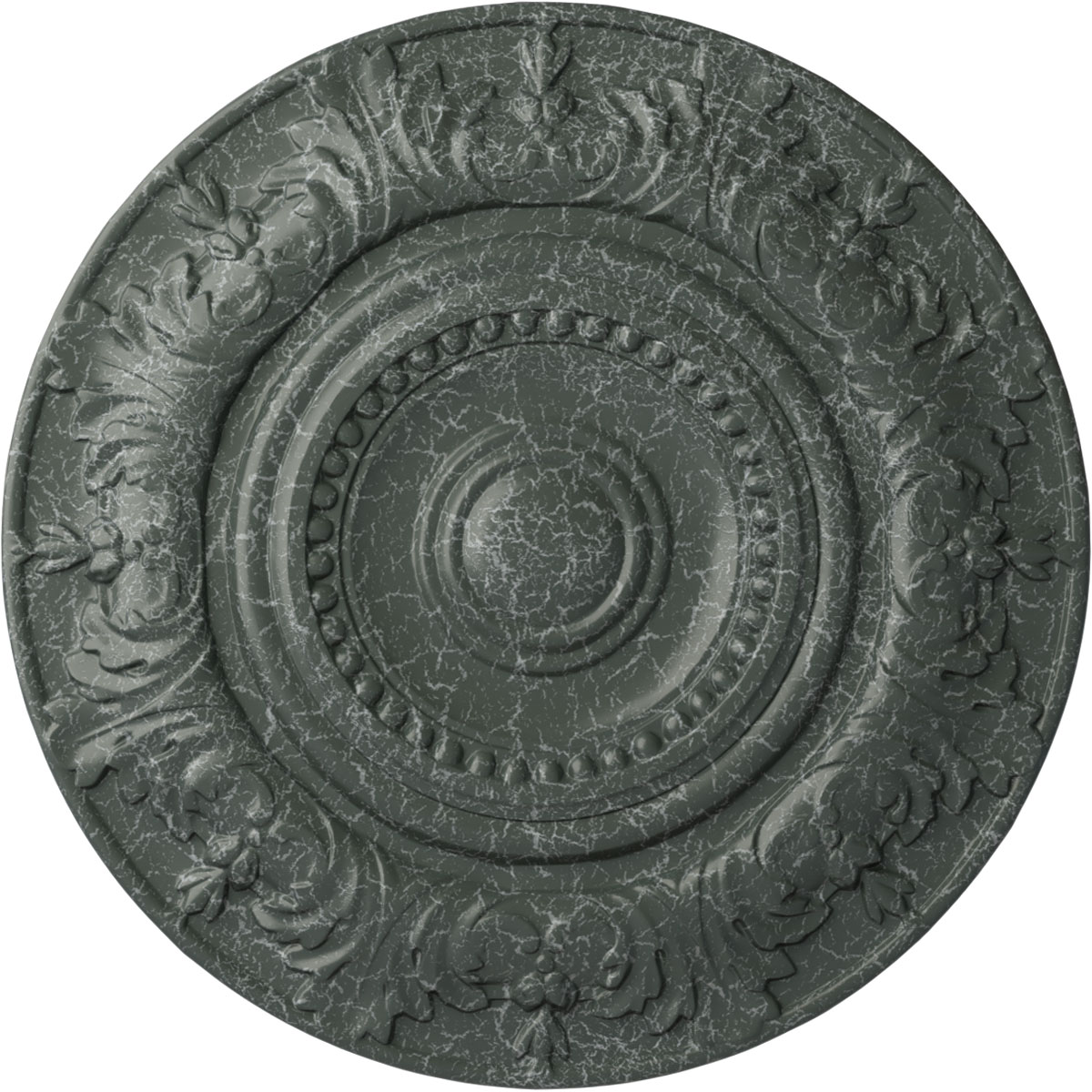 Ekena Millwork CM20BXAGC Biddix 20.875-in W x 20.875-in L Painted Athenian Green Crackle Polyurethane Whole Ceiling Medallion