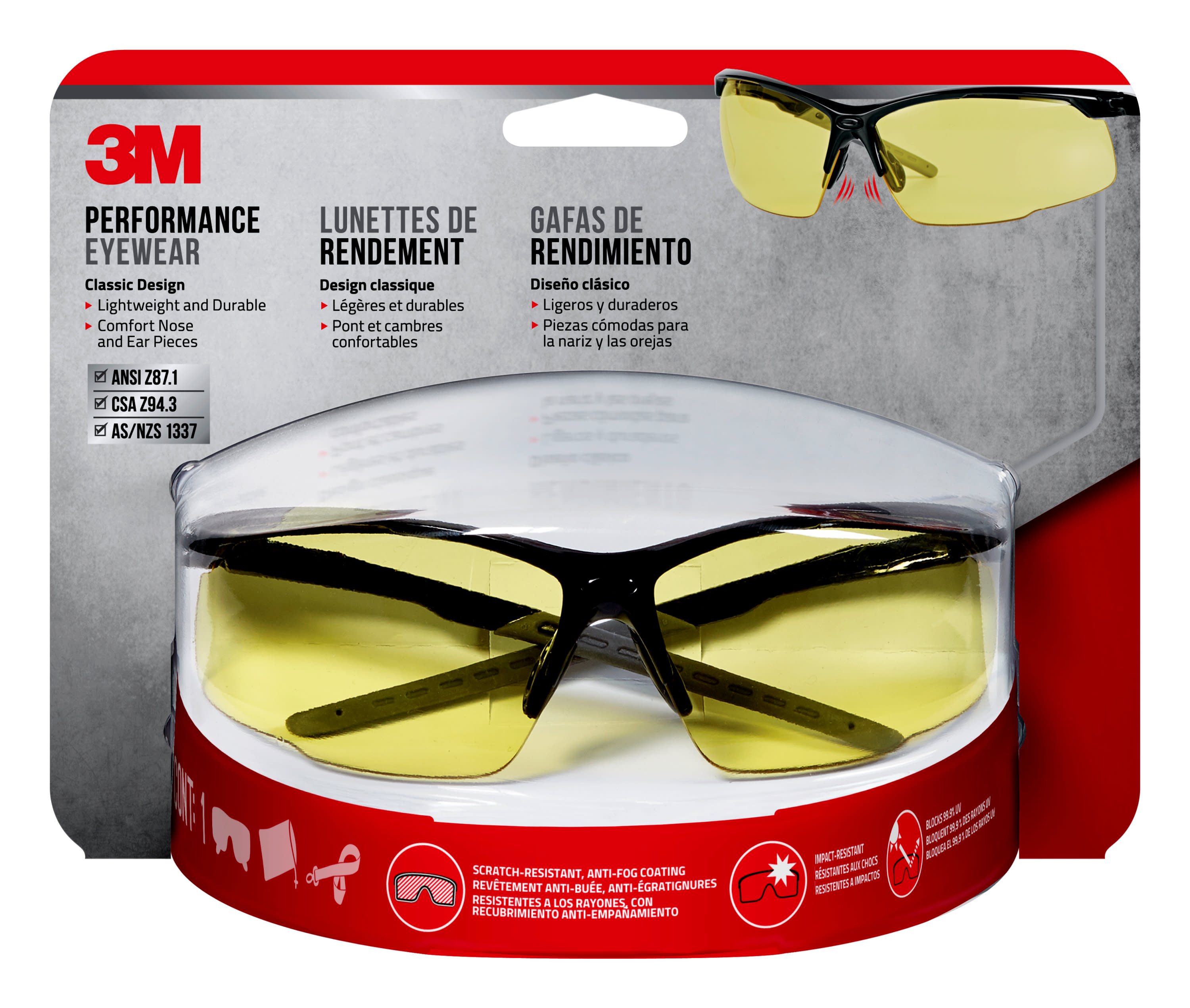 3M Multi-purpose Plastic Anti-fog Safety Glasses in the Eye