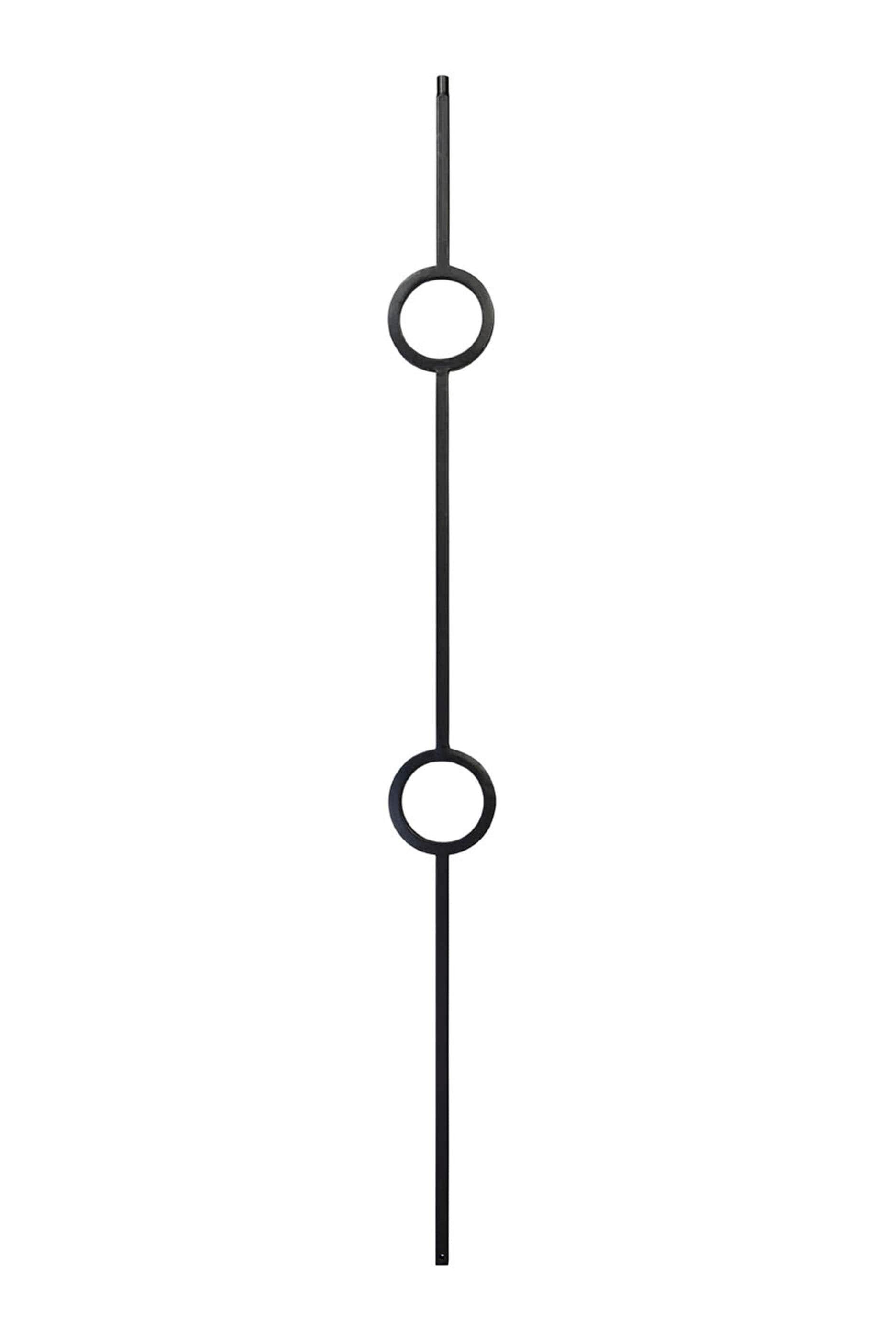 Crown Heritage 4583402FB44 44-in x 3.9449-in Black Aluminum Pin Top Stair Baluster