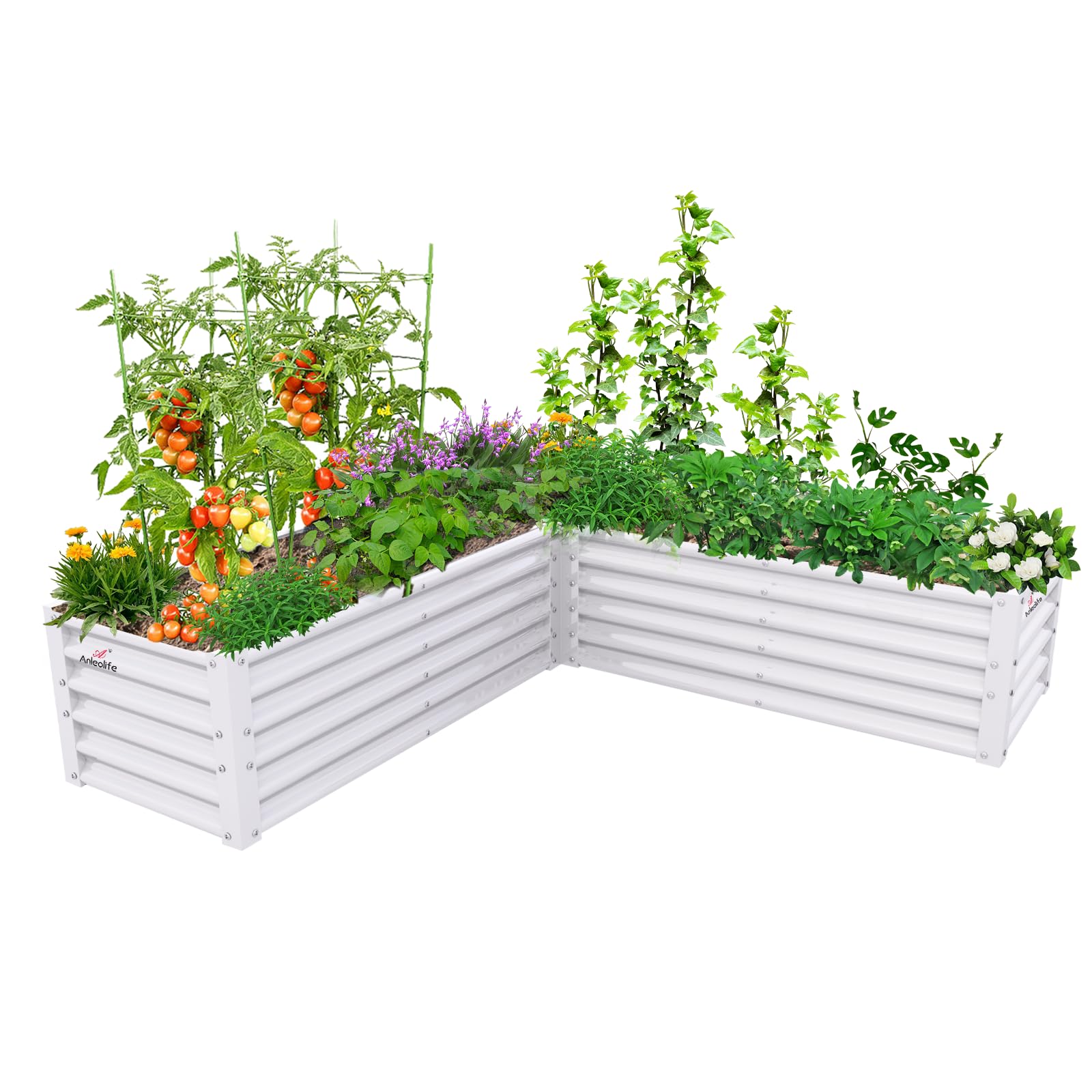 Damerin W218RA 30-cu ft 74-in W x 74-in L x 18-in H White Metal Raised Garden Bed