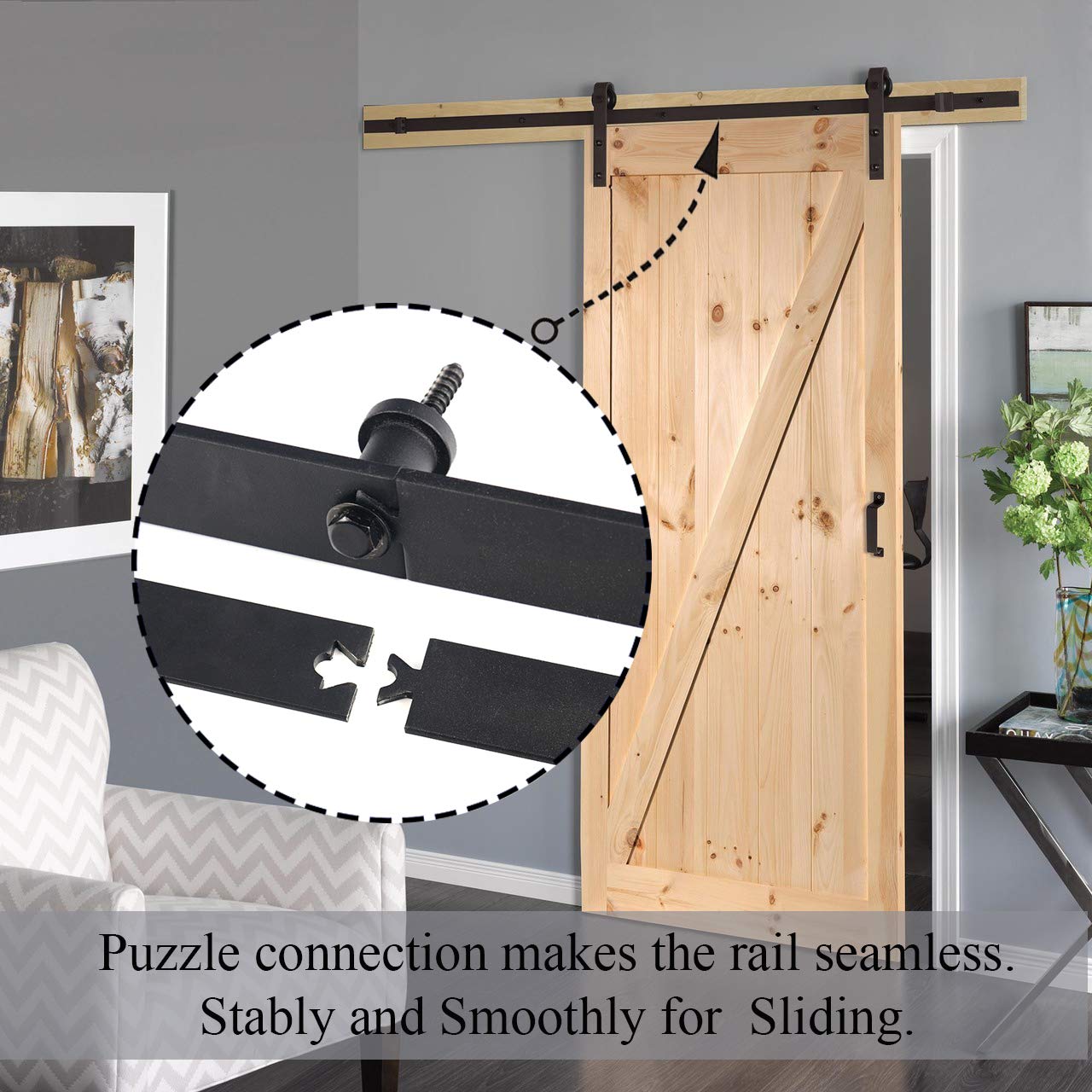 ManDoor MM-20D-6.6FT-PJ Barn-Door-Roller-Kits - View #2