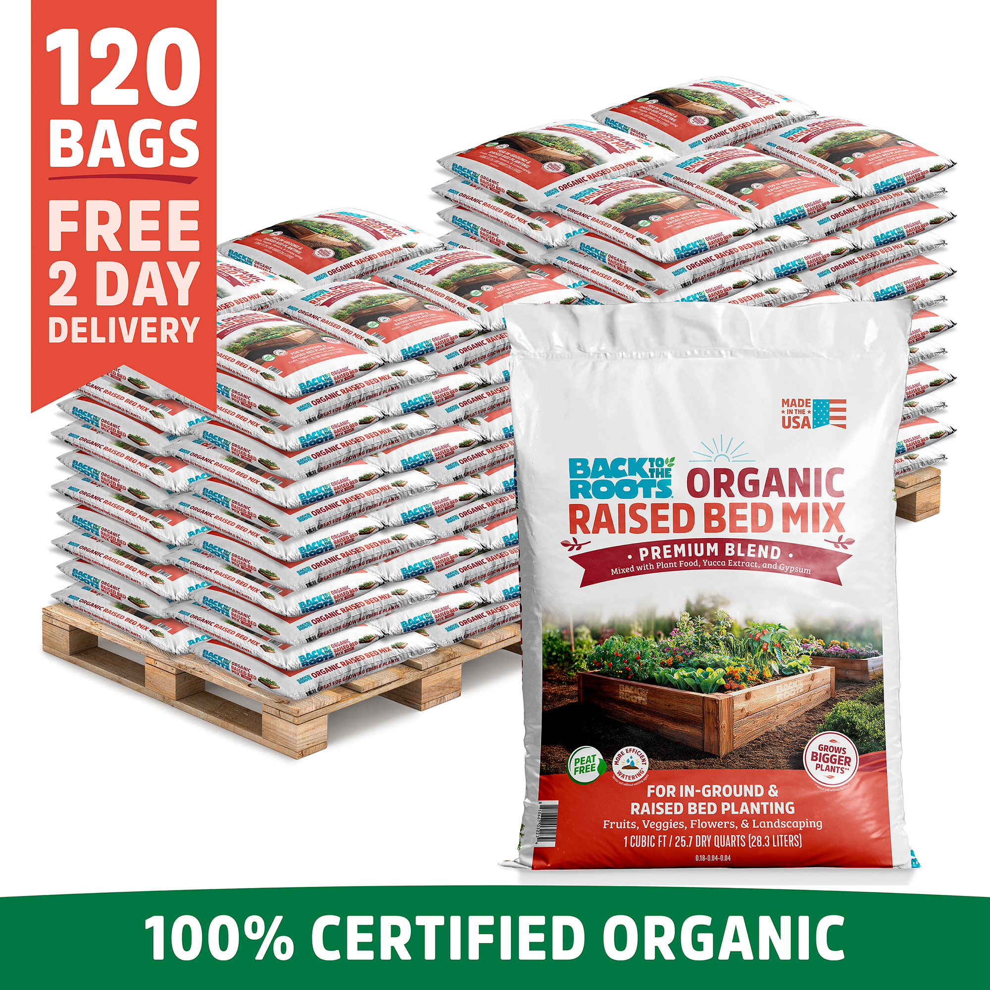 Back to the Roots 60 Cubic feet All-purpose Organic Raised bed soil