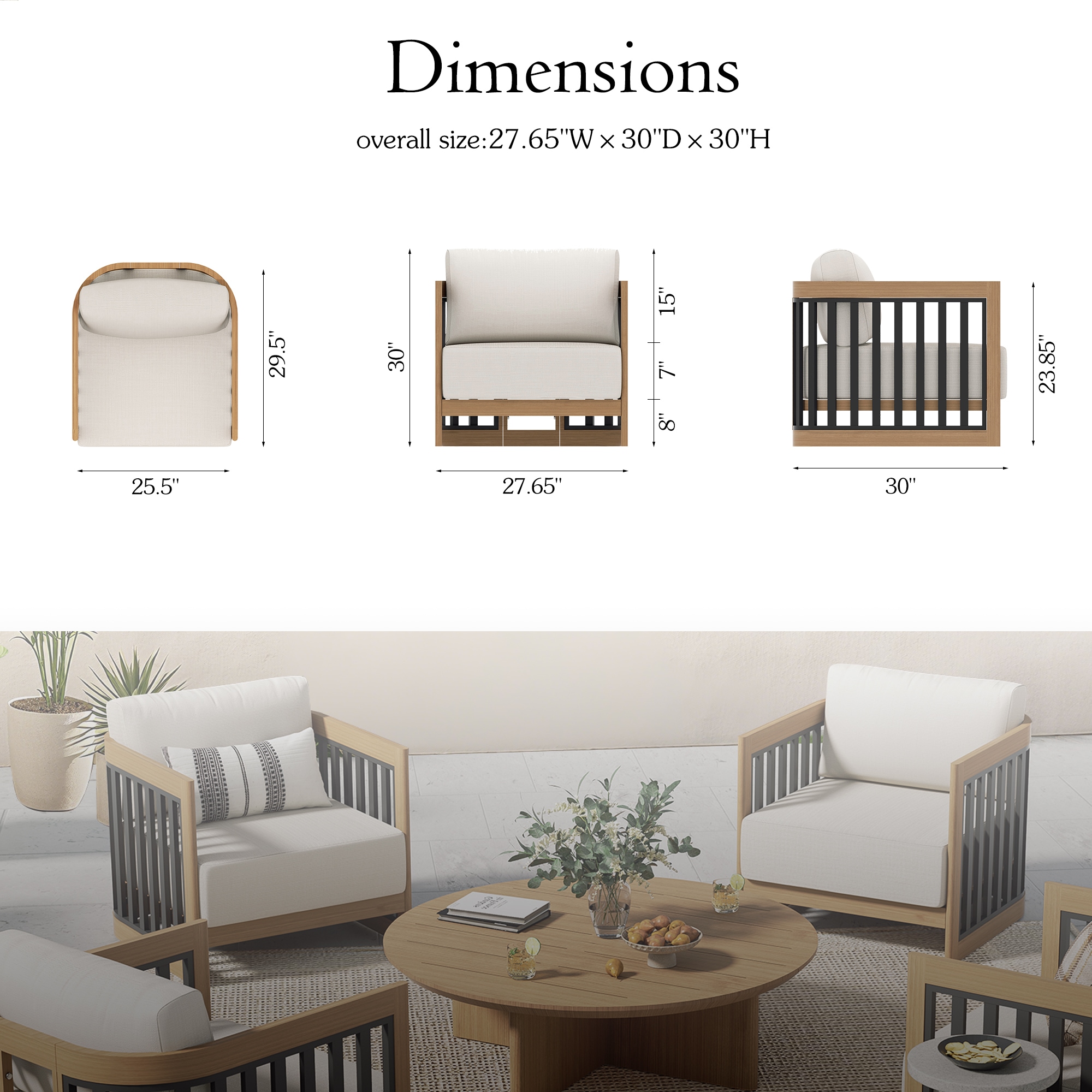 PEAK HOME FURNISHINGS 970516-W Patio-Sofas-Daybeds - View #3